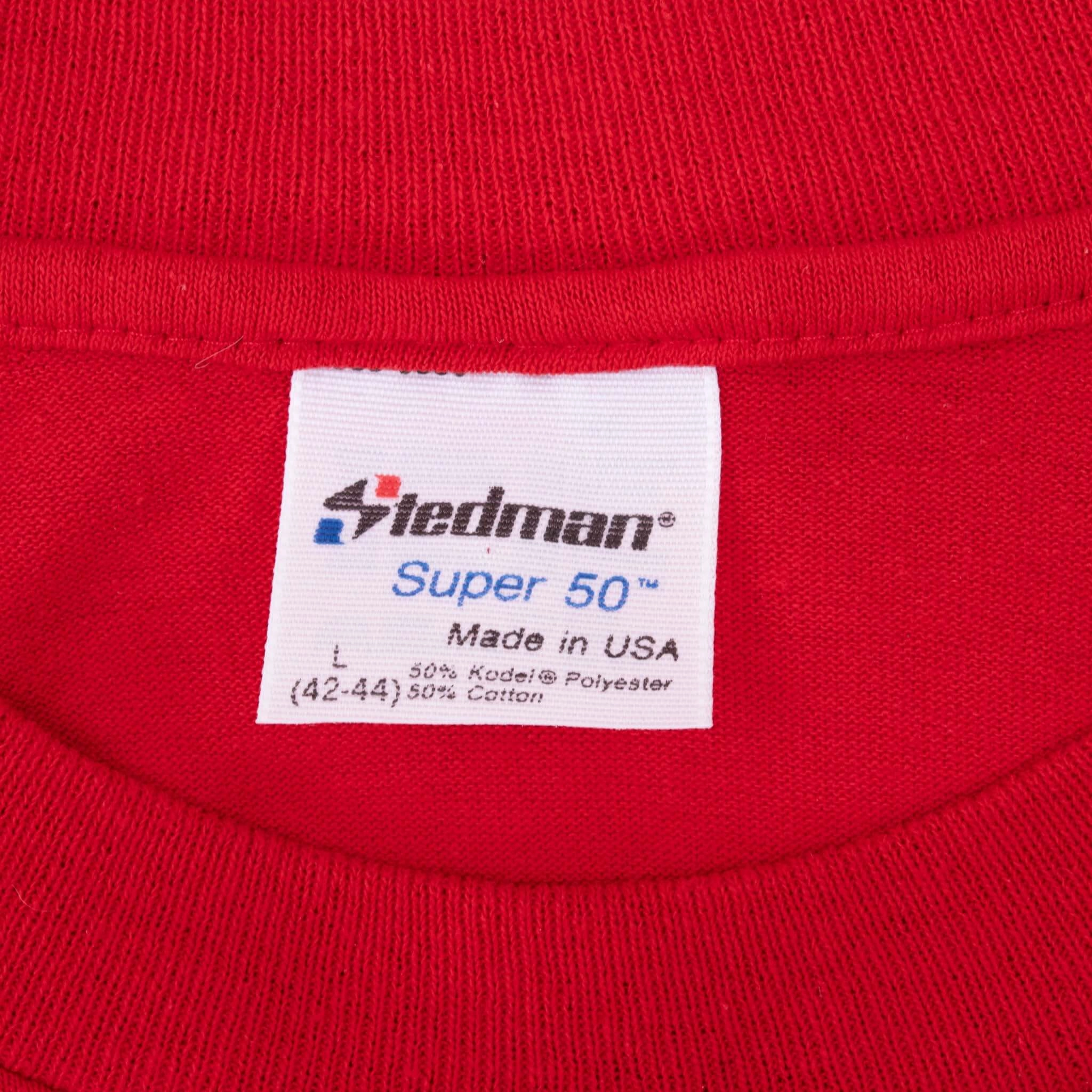 VINTAGE MLB CINCINNATI REDS WORLD CHAMPIONS TEE SHIRT 1990 MEDIUM MADE IN USA