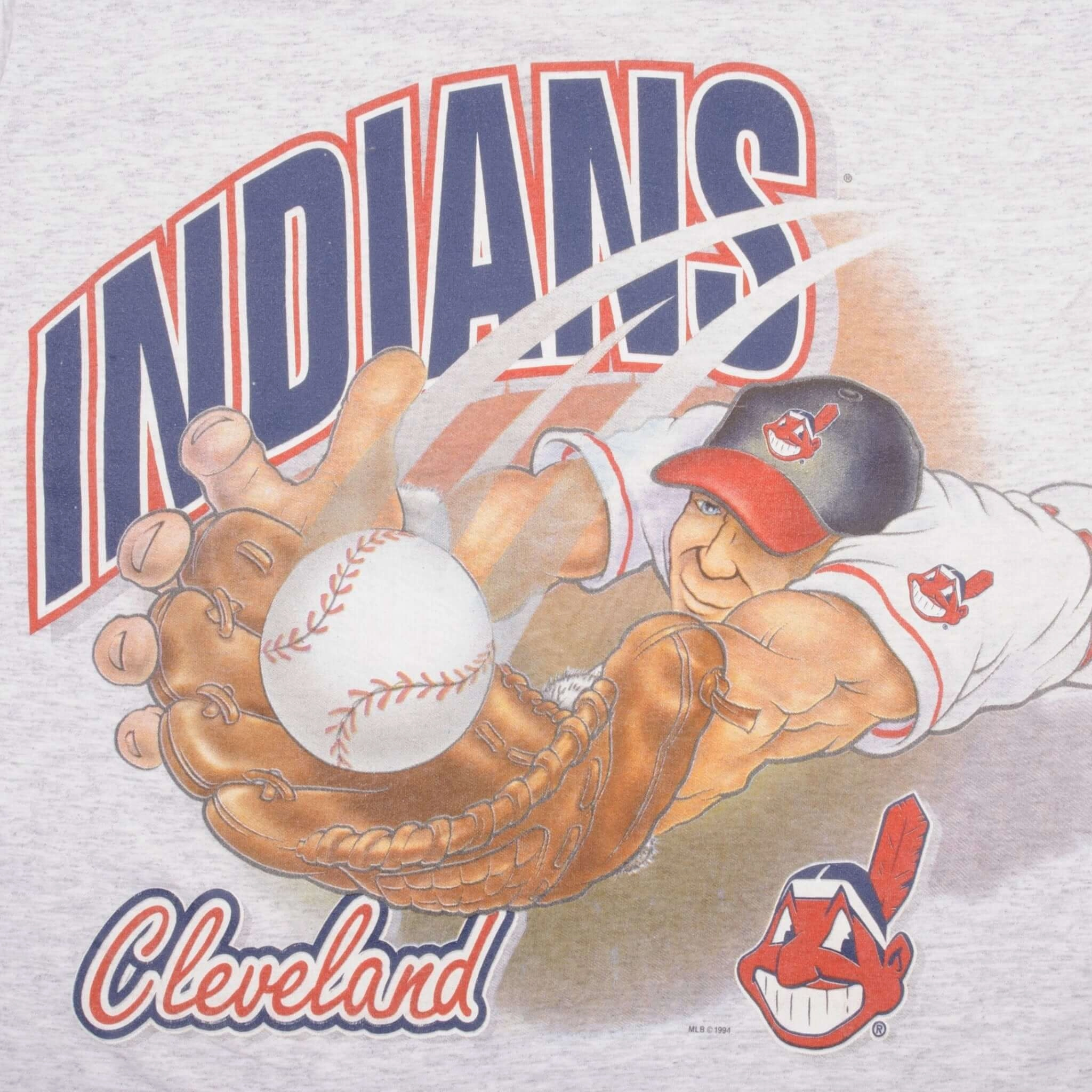 VINTAGE MLB CLEVELAND INDIANS 1994 TEE SHIRT SIZE LARGE MADE IN USA