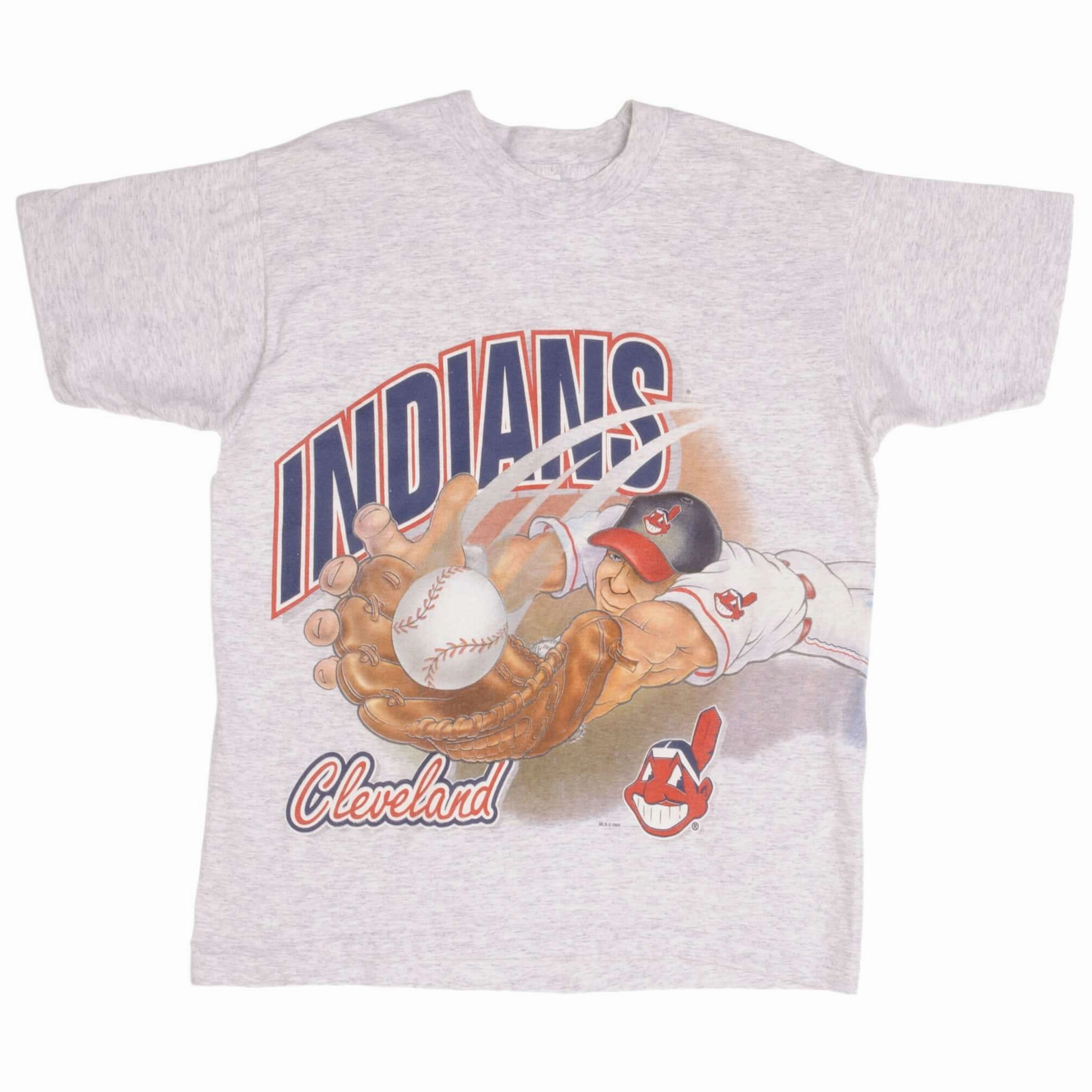 VINTAGE MLB CLEVELAND INDIANS 1994 TEE SHIRT SIZE LARGE MADE IN USA