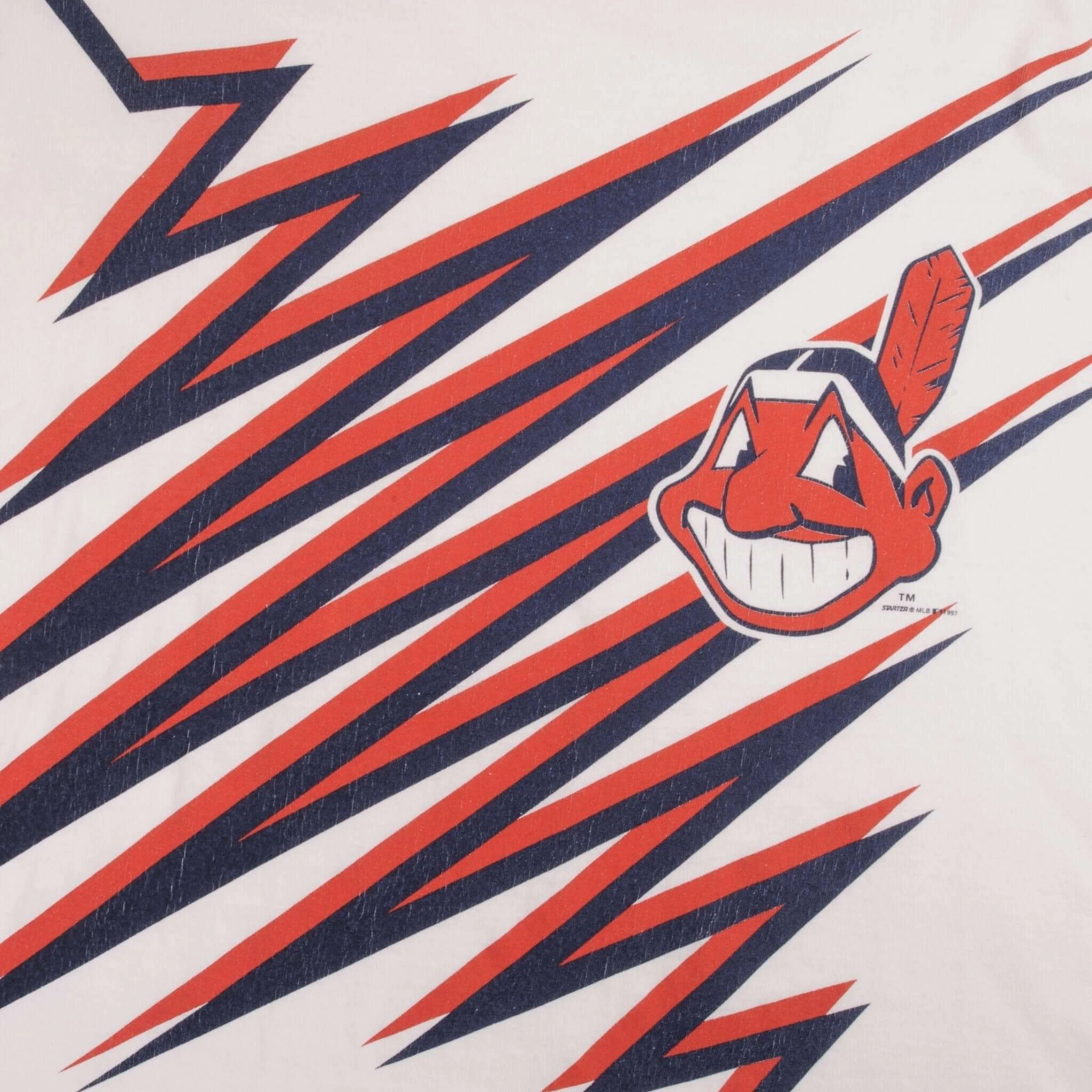 VINTAGE MLB CLEVELAND INDIANS 1997 TEE SHIRT SIZE LARGE MADE IN USA