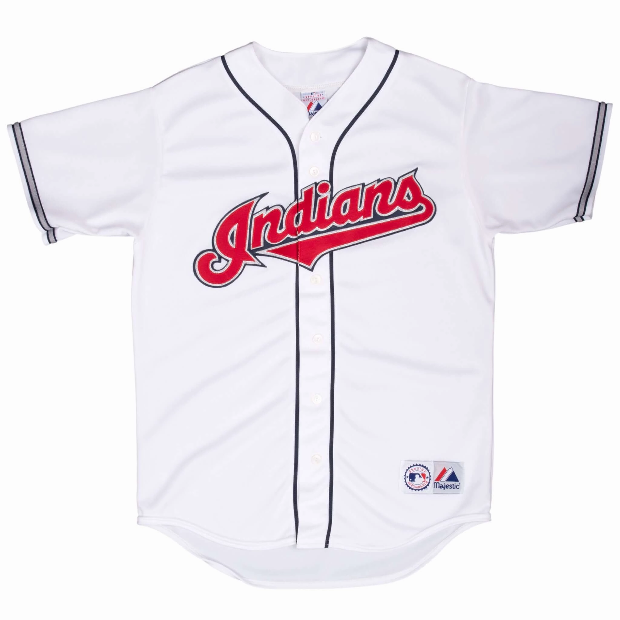 VINTAGE MLB CLEVELAND INDIANS MAJESTIC JERSEY 1990S MEDIUM MADE IN USA