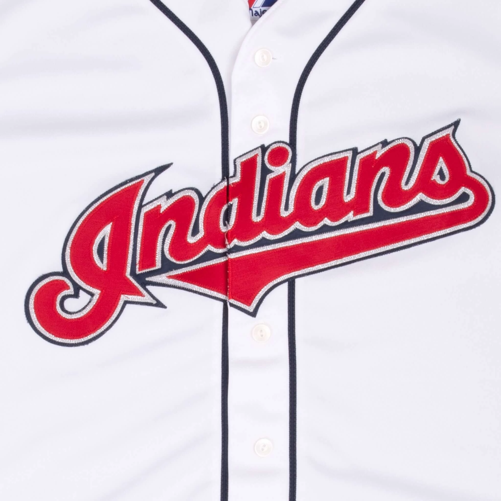 VINTAGE MLB CLEVELAND INDIANS MAJESTIC JERSEY 1990S MEDIUM MADE IN USA