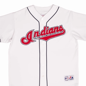 VINTAGE MLB CLEVELAND INDIANS MAJESTIC JERSEY 1990S SIZE XL