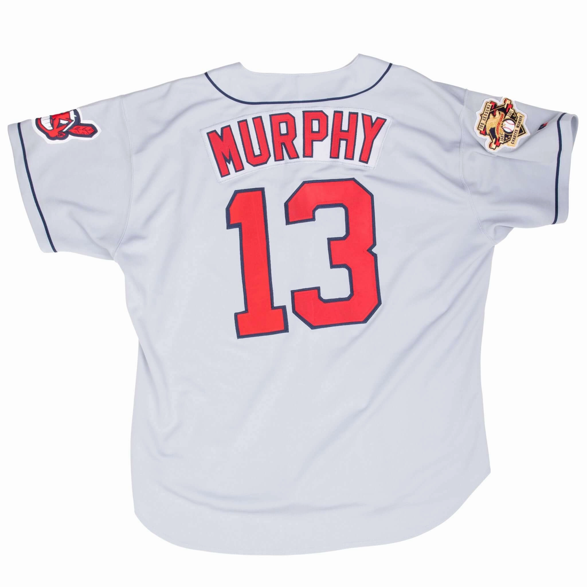 VINTAGE MLB CLEVELAND INDIANS MURPHY #13 RUSSELL JERSEY 2001 2XL MADE IN USA