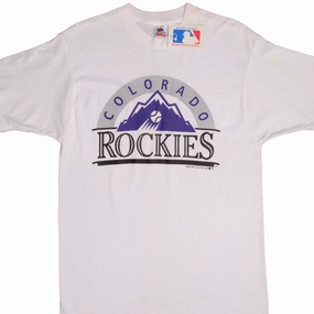 VINTAGE MLB COLORADO ROCKIES TEE SHIRT 1991 SIZE MEDIUM MADE IN USA NOS