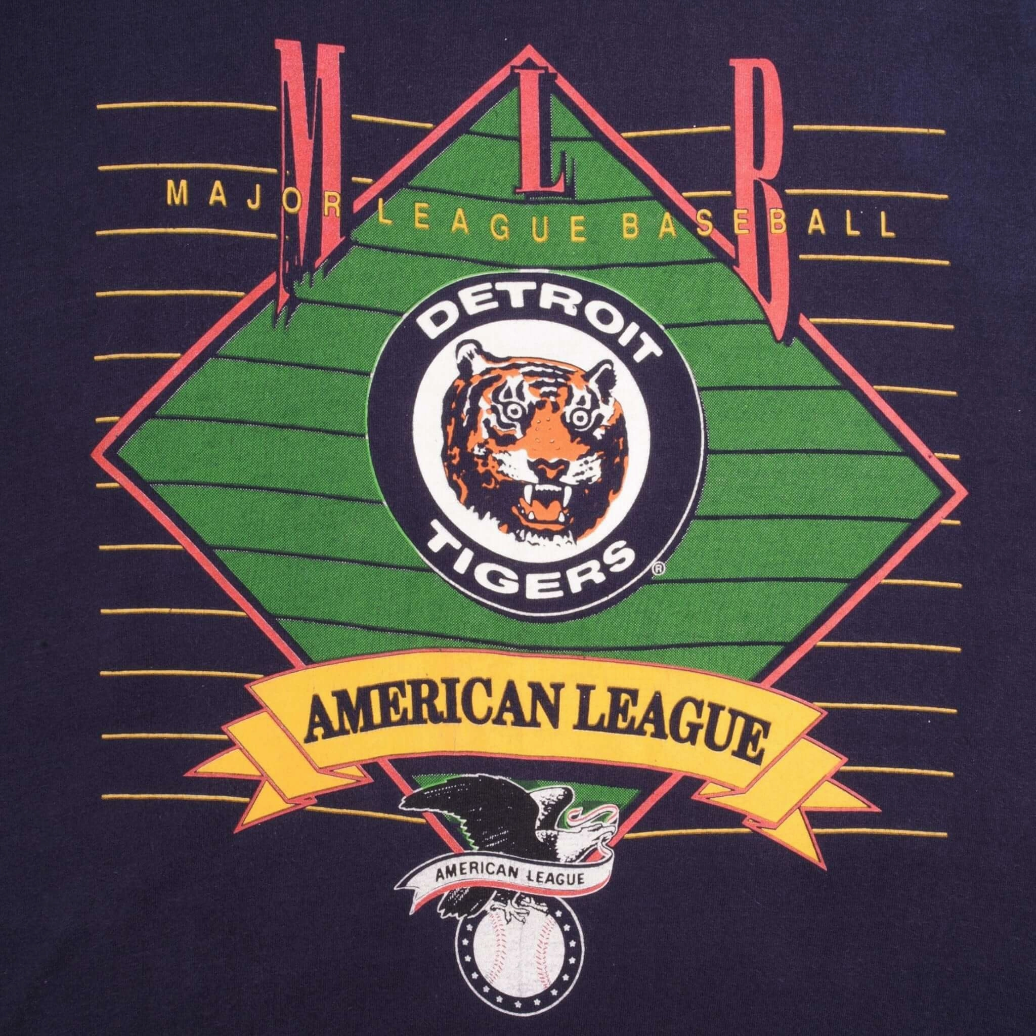 VINTAGE MLB DETROIT TIGERS TEE SHIRT 1990S SIZE MEDIUM MADE IN USA