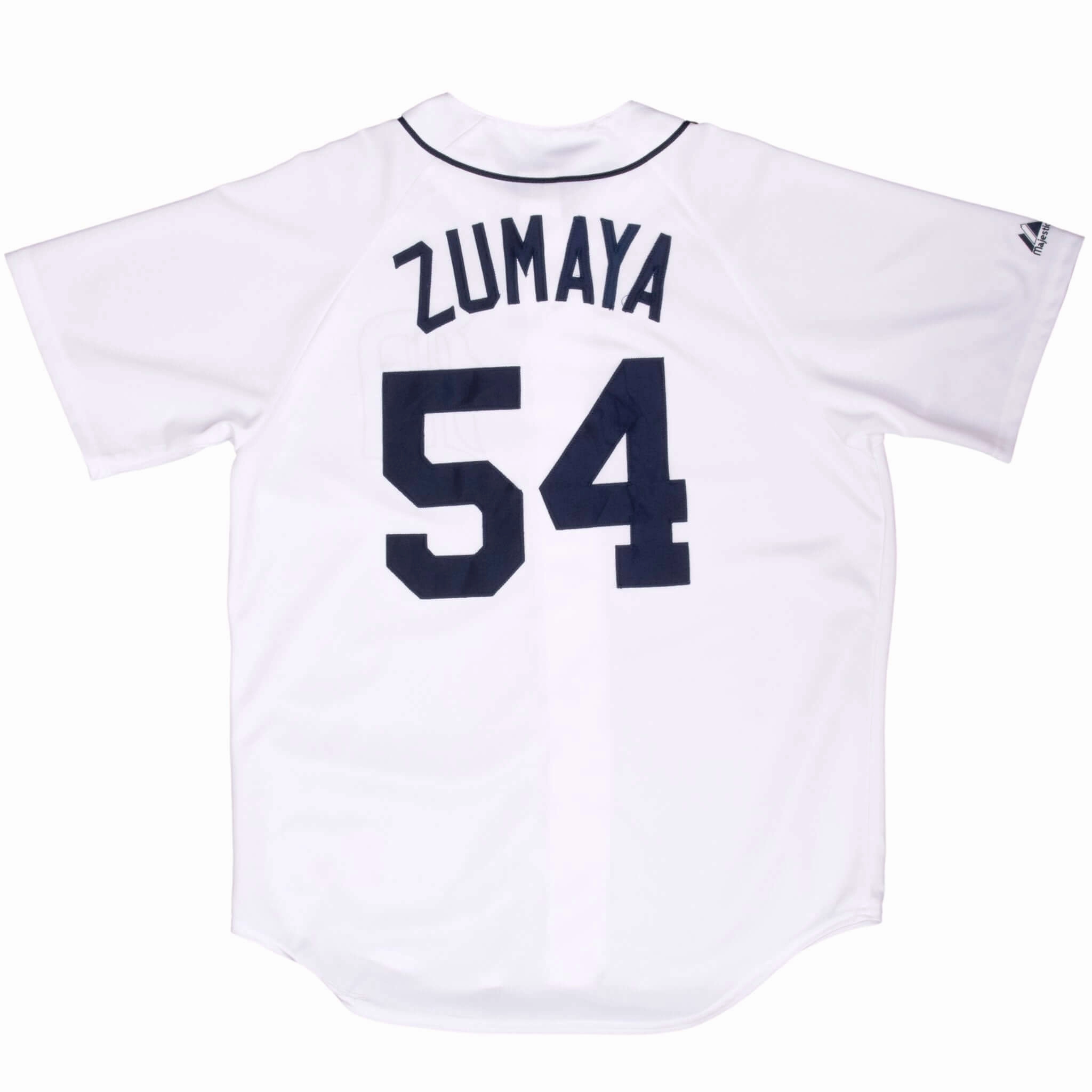VINTAGE MLB DETROIT TIGERS ZUMAYA #54 MAJESTIC JERSEY 2000S LARGE MADE IN USA