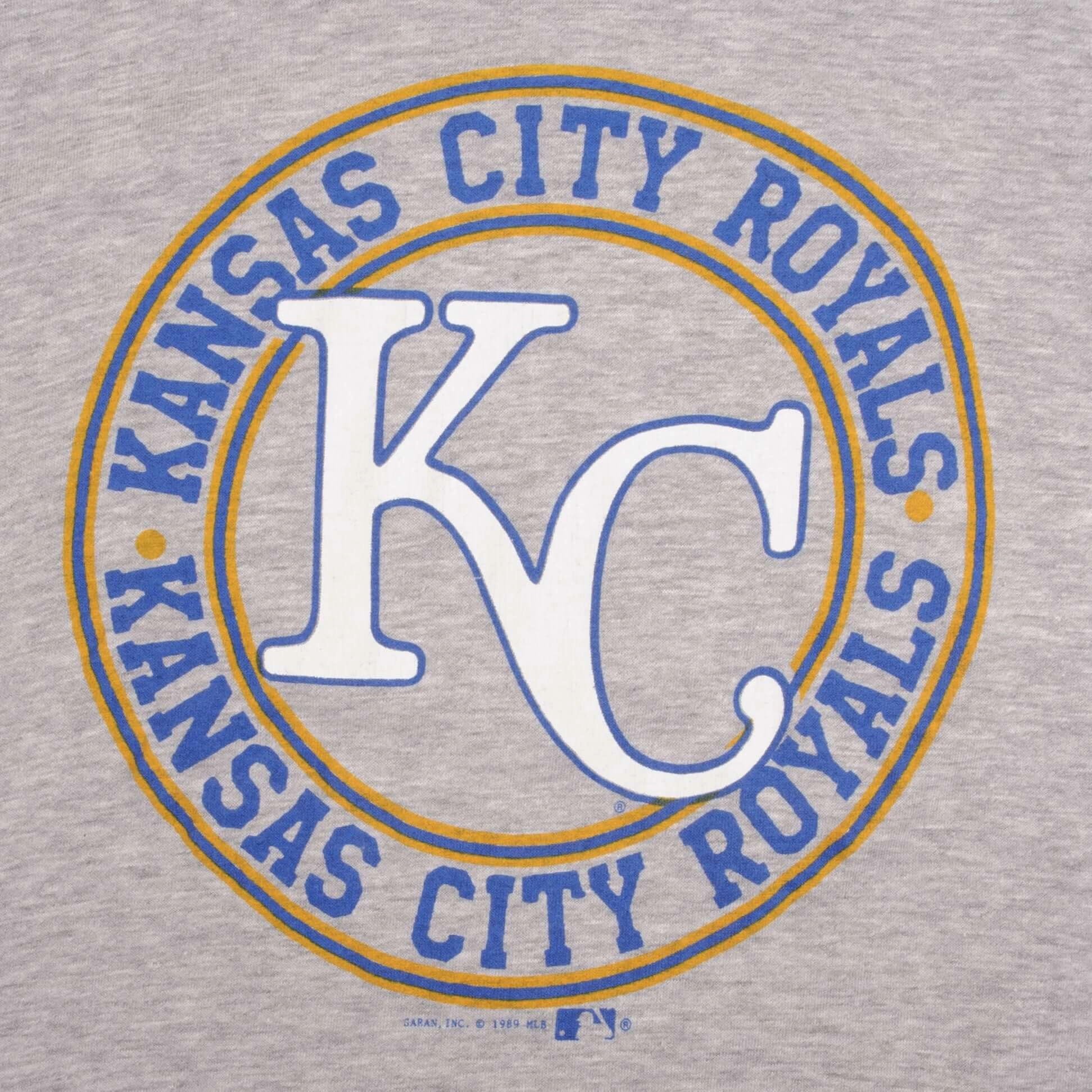 VINTAGE MLB KANSAS CITY ROYALS 1989 TEE SHIRT SIZE LARGE MADE IN USA