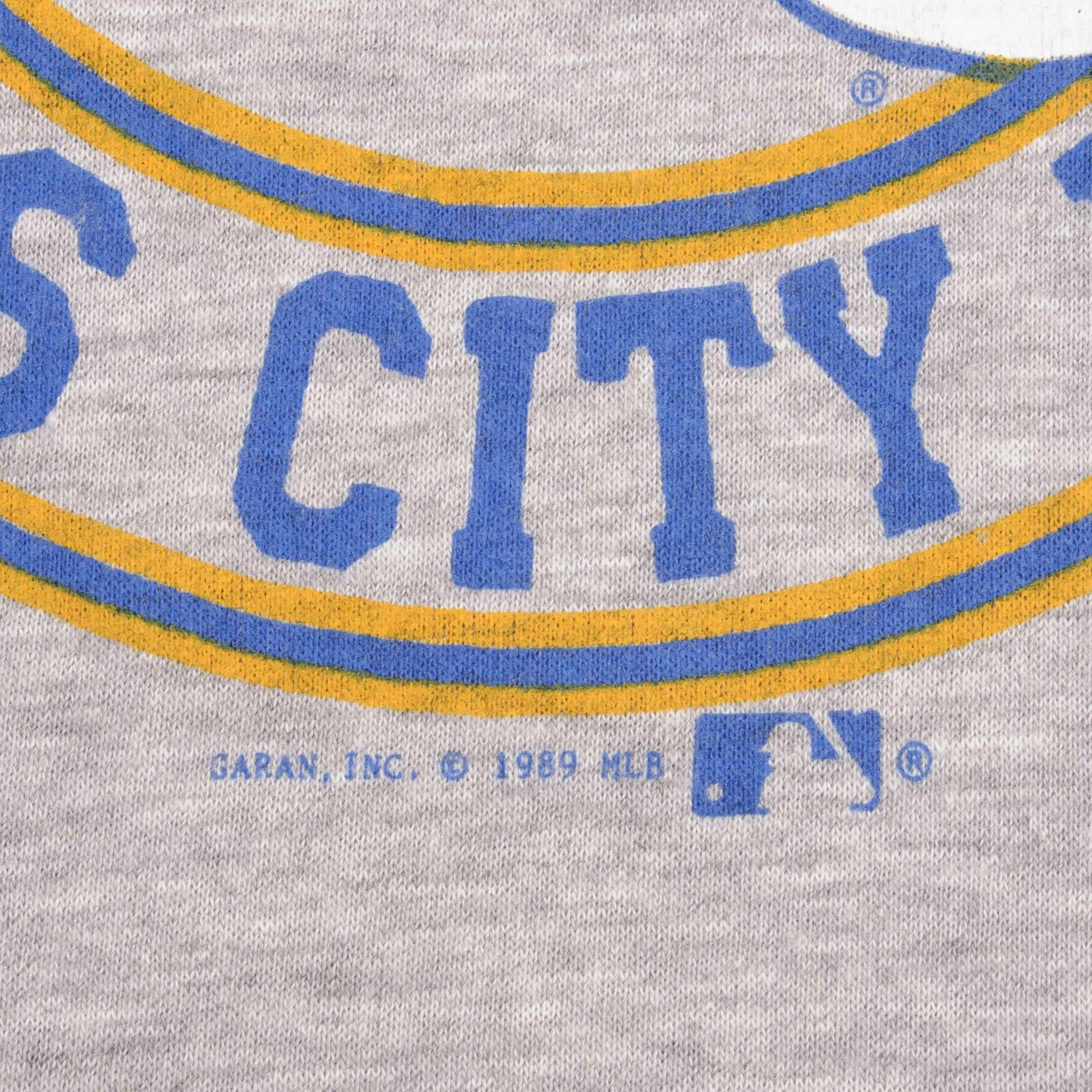 VINTAGE MLB KANSAS CITY ROYALS 1989 TEE SHIRT SIZE LARGE MADE IN USA