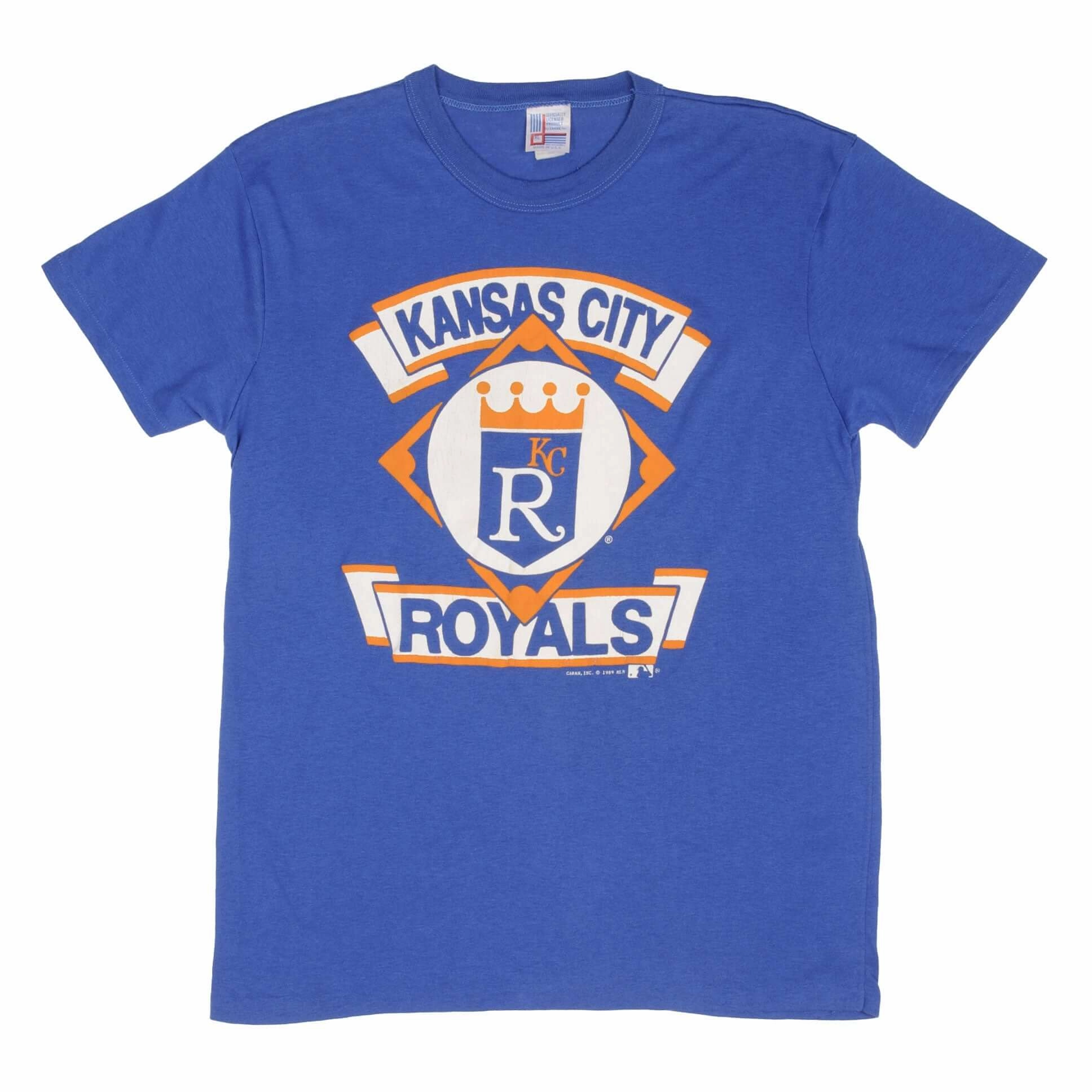 VINTAGE MLB KANSAS CITY ROYALS 1989 TEE SHIRT SIZE MEDIUM MADE IN USA