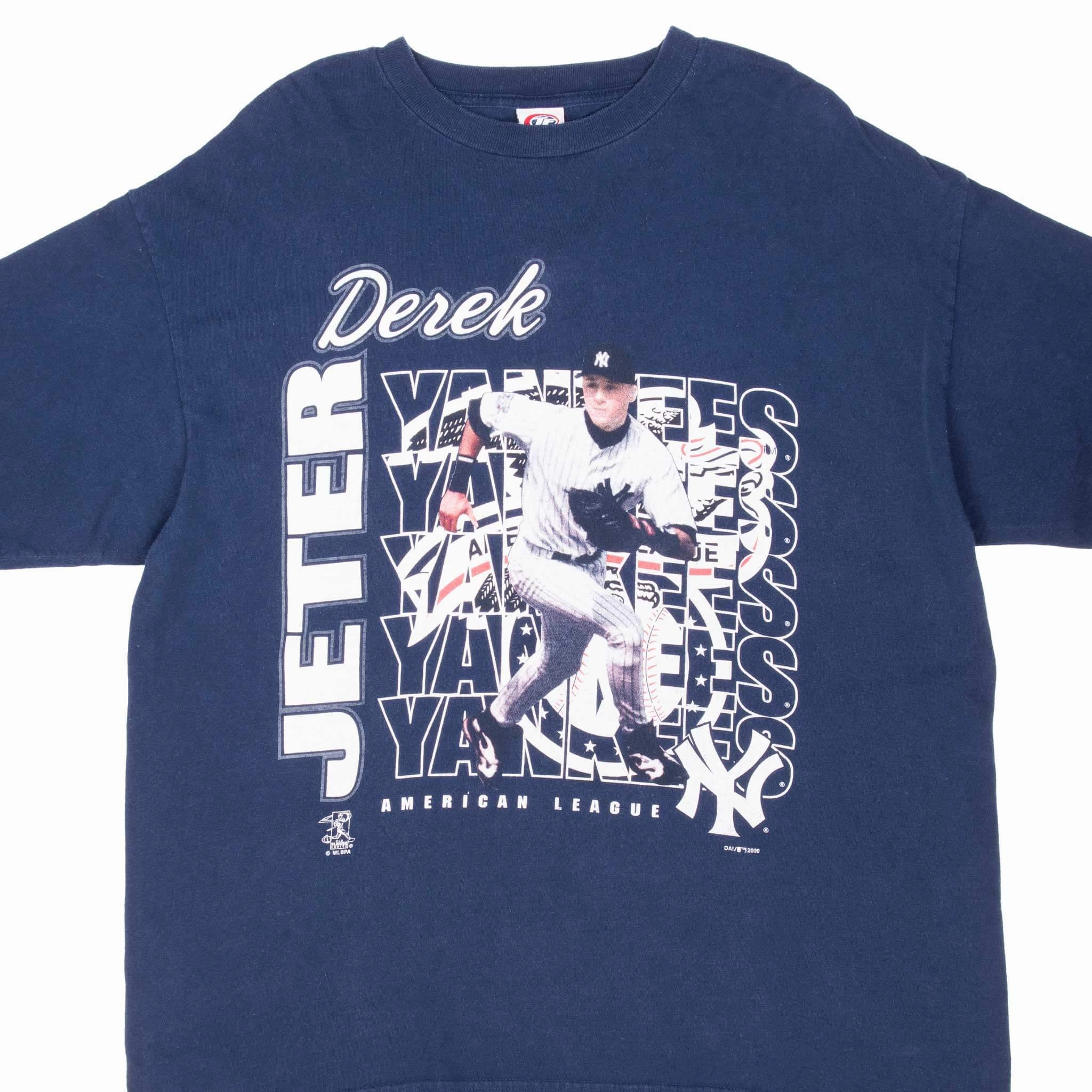 VINTAGE MLB NEW YORK YANKEES DEREK JETER 2000 TEE SHIRT XL