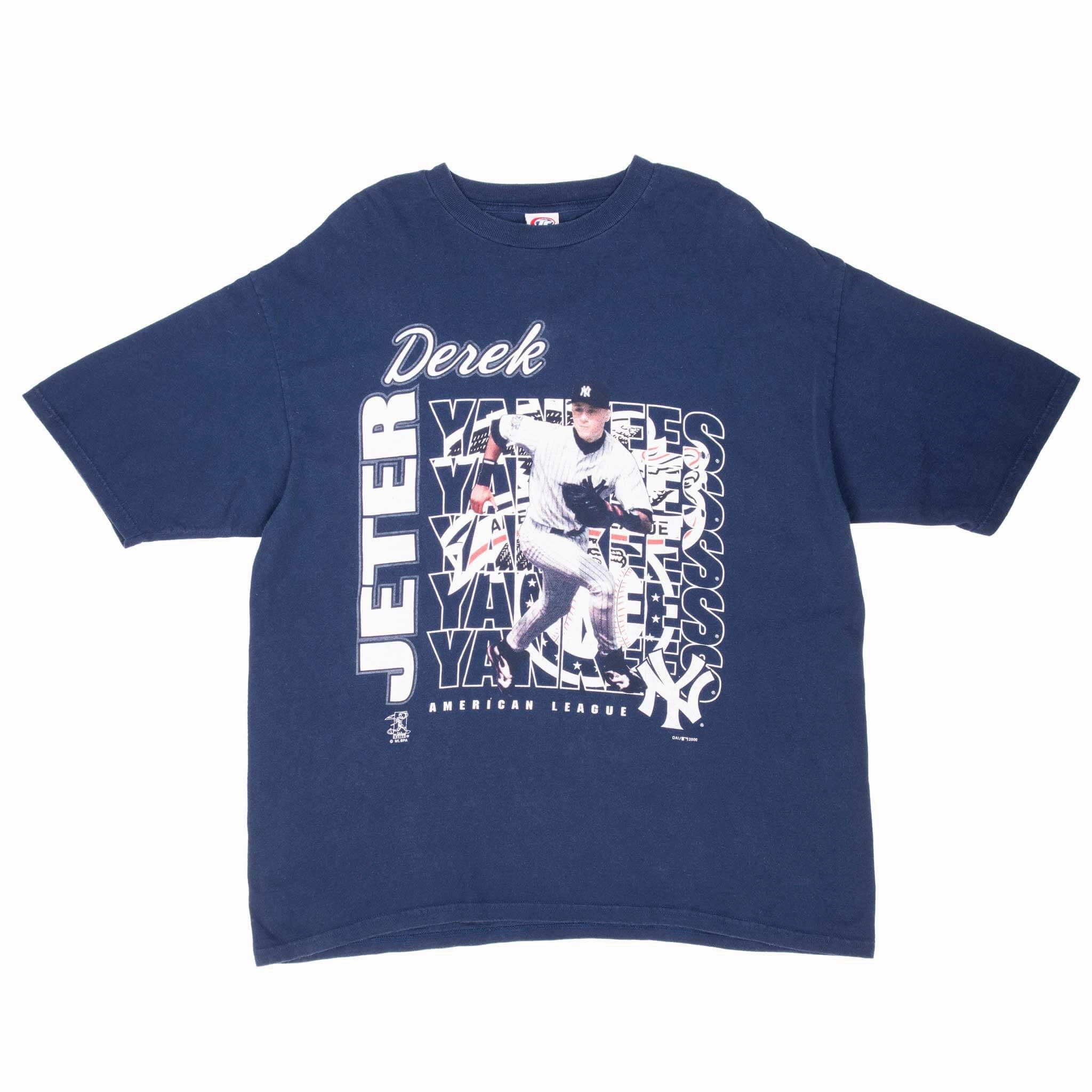 VINTAGE MLB NEW YORK YANKEES DEREK JETER 2000 TEE SHIRT XL