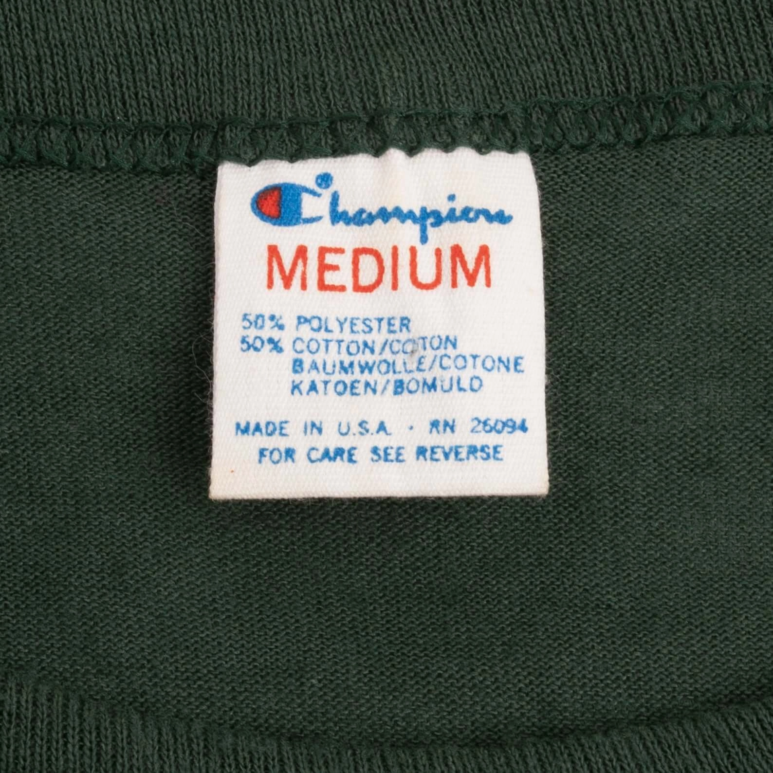 VINTAGE MLB OAKLAND ATHLETICS 1987 CHAMPION TEE SHIRT SIZE SMALL MADE IN USA