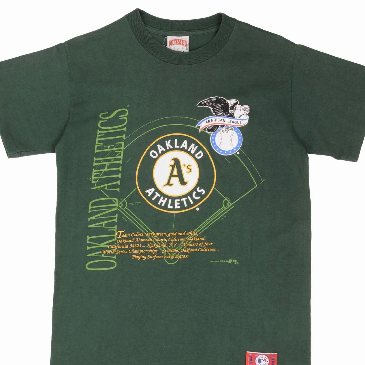 VINTAGE MLB OAKLAND ATHLETICS 1990S TEE SHIRT SIZE SMALL MADE IN USA
