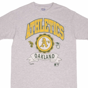 VINTAGE MLB OAKLAND ATHLETICS 1991 TEE SHIRT SIZE LARGE MADE IN USA