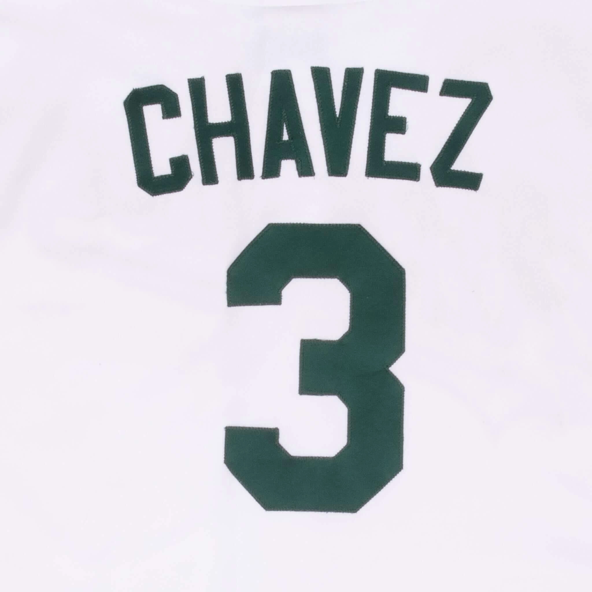VINTAGE MLB OAKLAND ATHLETICS ERIC CHAVEZ #2 MAJESTIC JERSEY 2000S LARGE