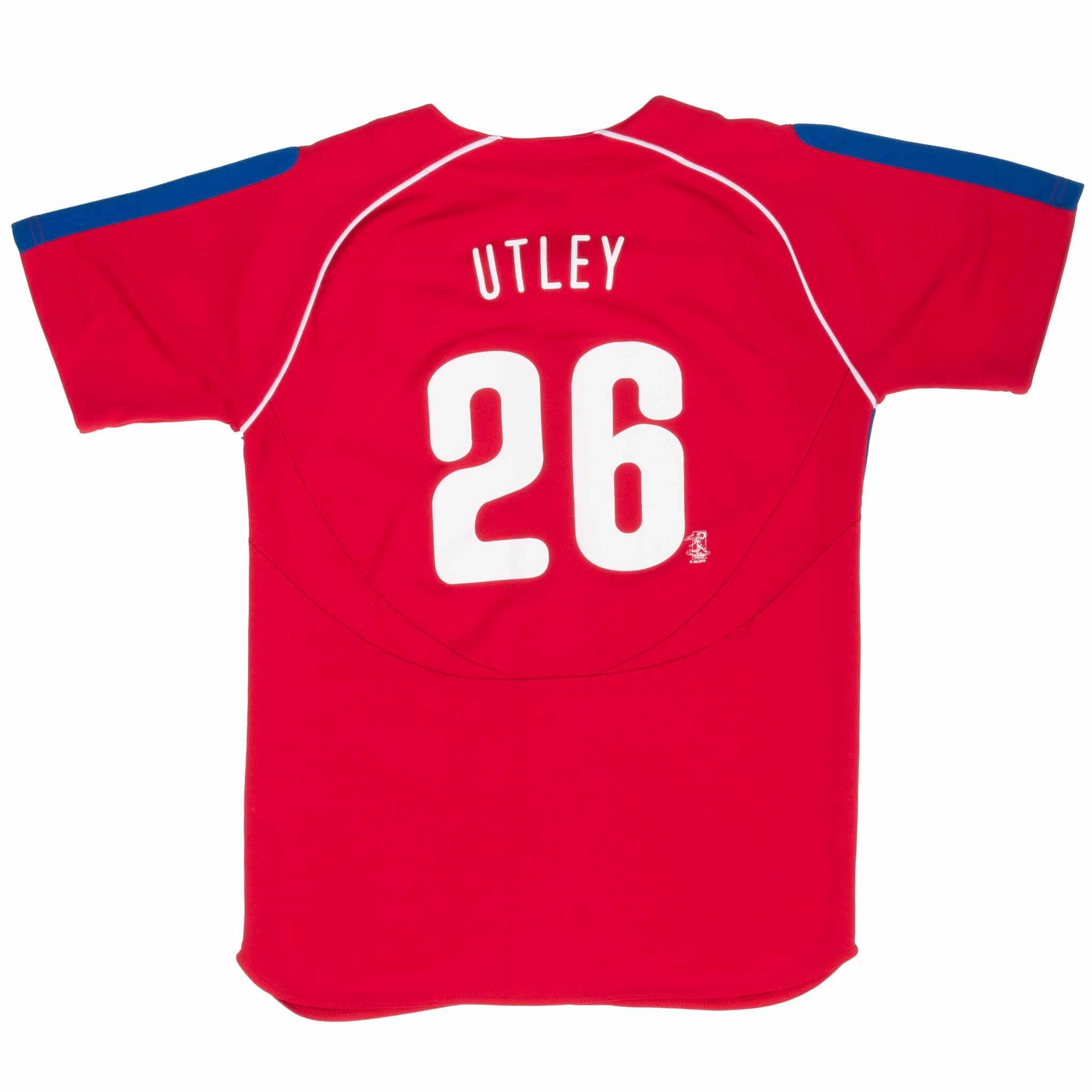 VINTAGE MLB PHILADELPHIA PHILLIES CHASE UTLEY NIKE JERSEY 2000S XL YOUTH