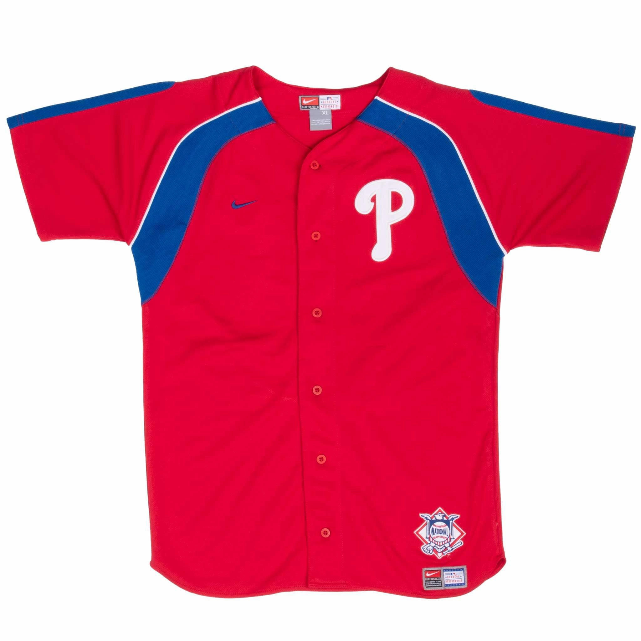 VINTAGE MLB PHILADELPHIA PHILLIES CHASE UTLEY NIKE JERSEY 2000S XL YOUTH