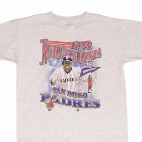 VINTAGE MLB SAN DIEGO PADRES NATIONAL LEAGUE CHAMPIONS 1998 TEE SHIRT XL YOUTH
