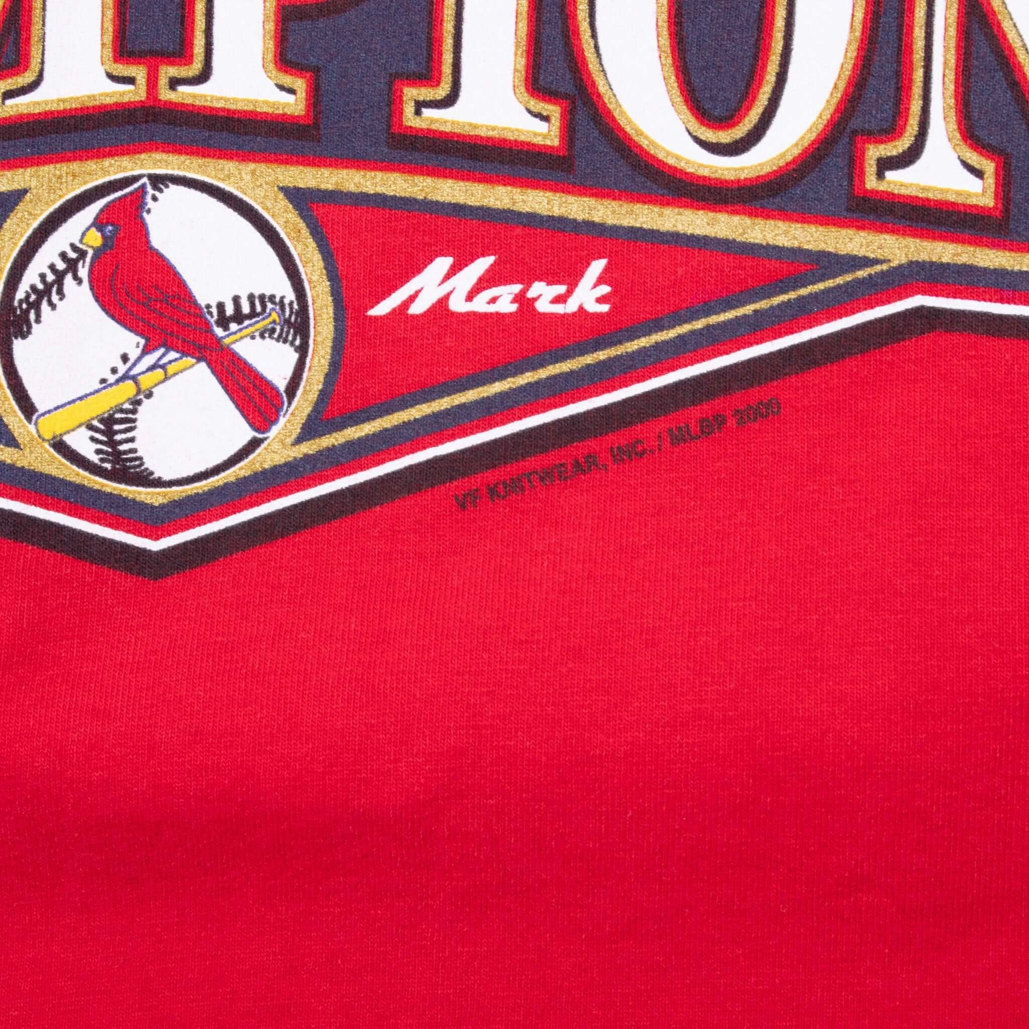 VINTAGE MLB ST LOUIS CARDINALS CHAMPIONS 2000 TEE SHIRT XL