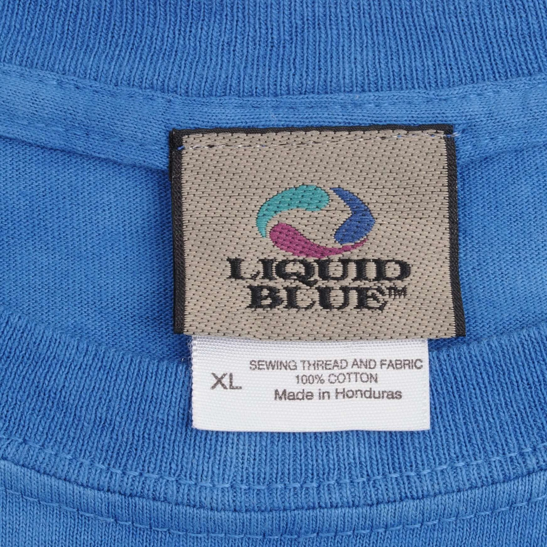 VINTAGE MLB TIE DYE CHICAGO CUBS LIQUID BLUE TEE SHIRT SIZE XL