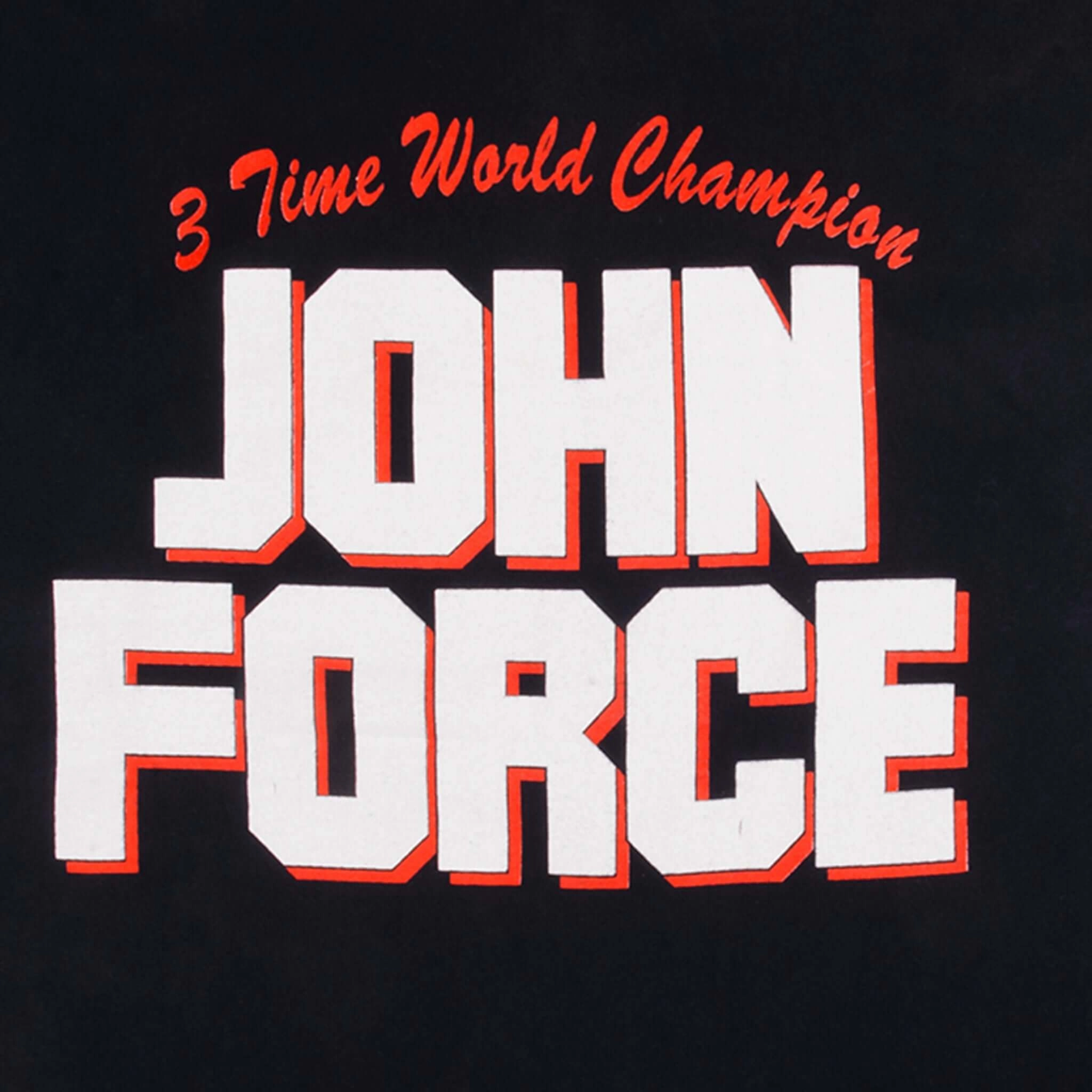 VINTAGE NASCAR 3 TIMES CHAMPION JOHN FORCE 90S TEE SHIRT LARGE MADE IN USA