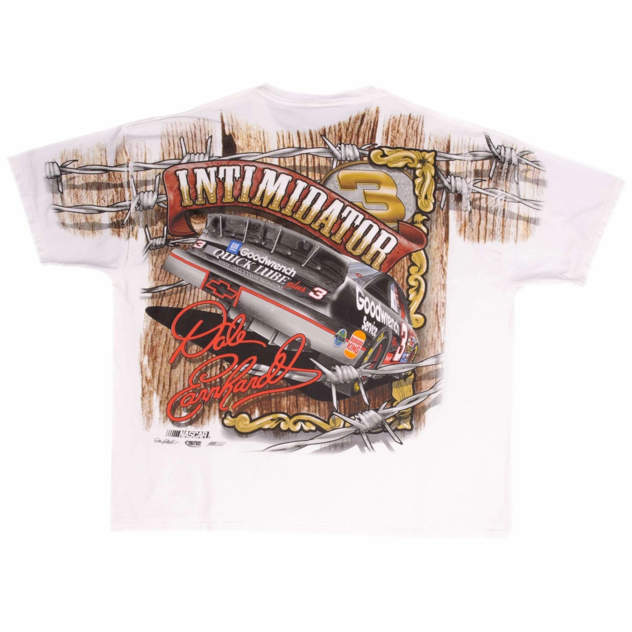 VINTAGE NASCAR ALL OVER PRINT DALE EARNHARDT 1990S TEE SHIRT 2XL MADE IN USA