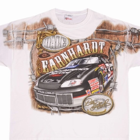 VINTAGE NASCAR ALL OVER PRINT DALE EARNHARDT 1990S TEE SHIRT 2XL MADE IN USA