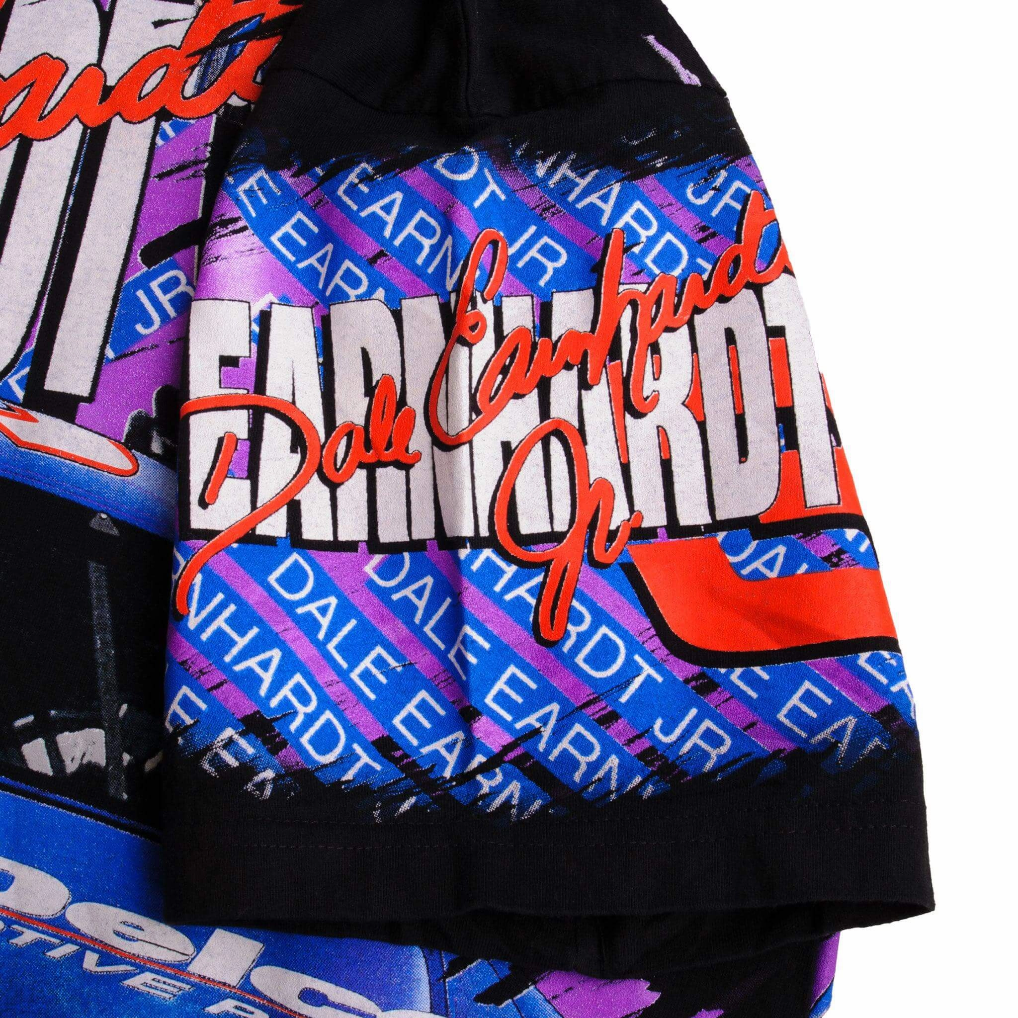 VINTAGE NASCAR ALL OVER PRINT DALE EARNHARDT JR 1990S TEE SHIRT MEDIUM MADE USA