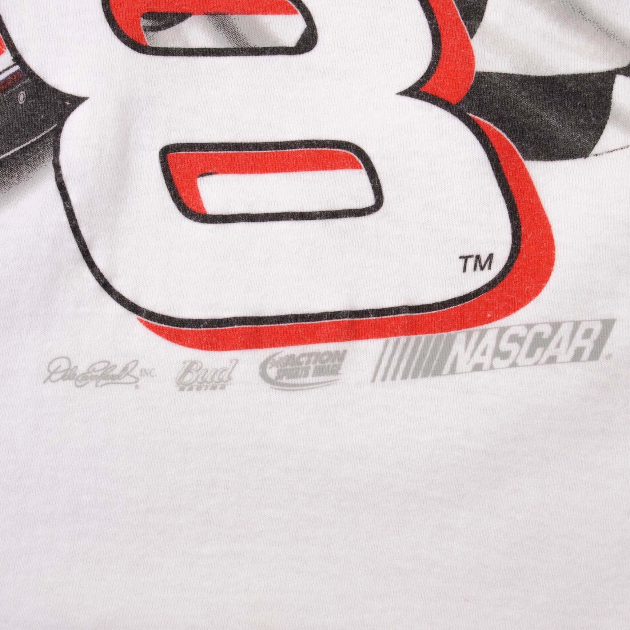 VINTAGE NASCAR ALL OVER PRINT DALE EARNHARDT JR 90S 2000S TEE SHIRT LARGE