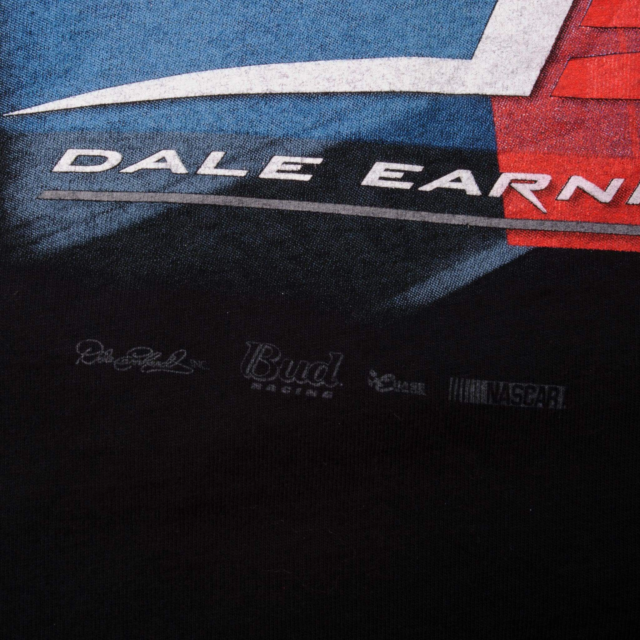 VINTAGE NASCAR ALL OVER PRINT DALE EARNHARDT JR 90s 2000S TEE SHIRT SIZE LARGE