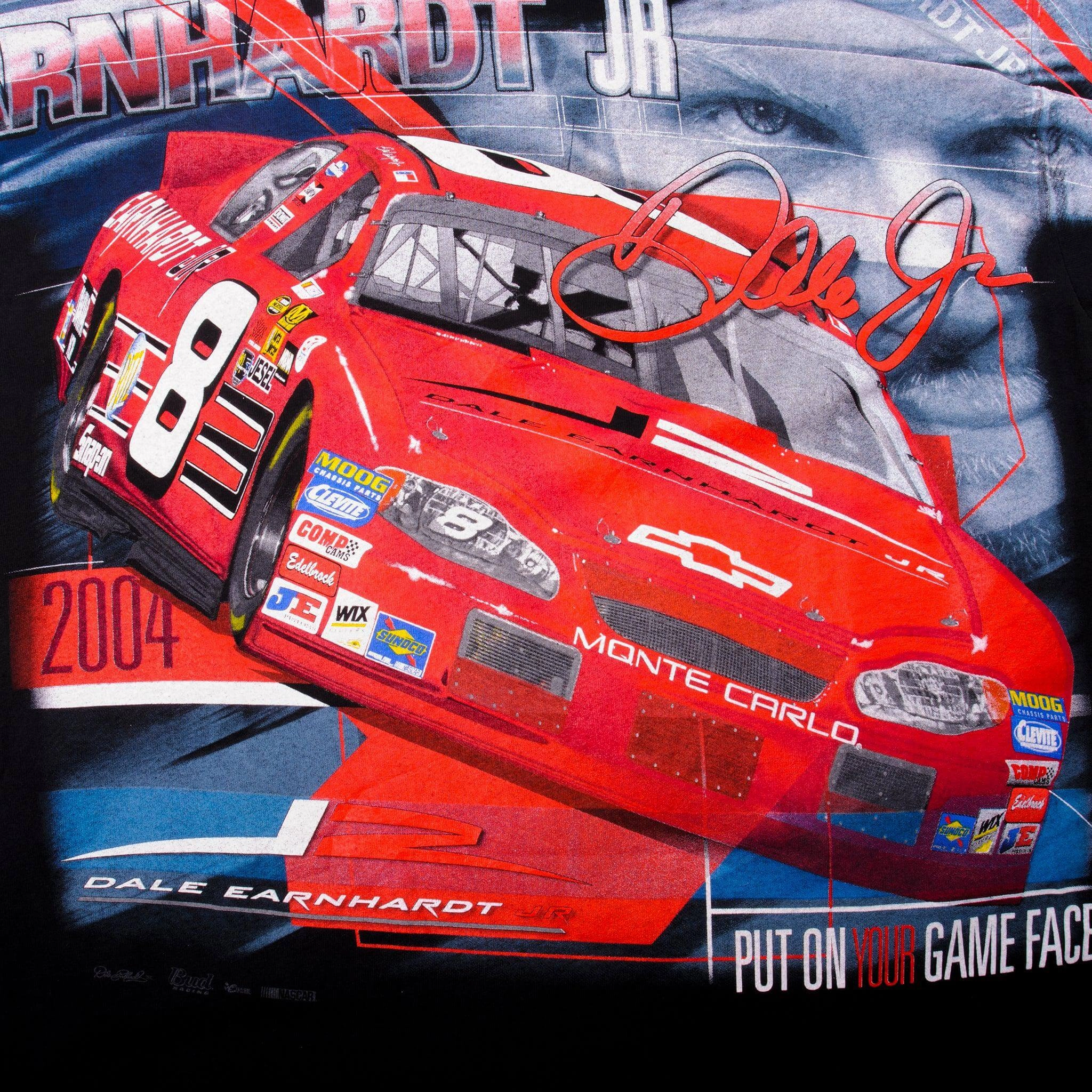 VINTAGE NASCAR ALL OVER PRINT DALE EARNHARDT JR 90s 2000S TEE SHIRT SIZE LARGE