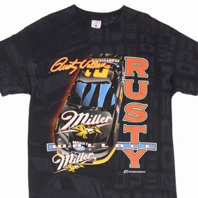 VINTAGE NASCAR ALL OVER PRINT RUSTY WALLACE 1990S TEE SHIRT LARGE
