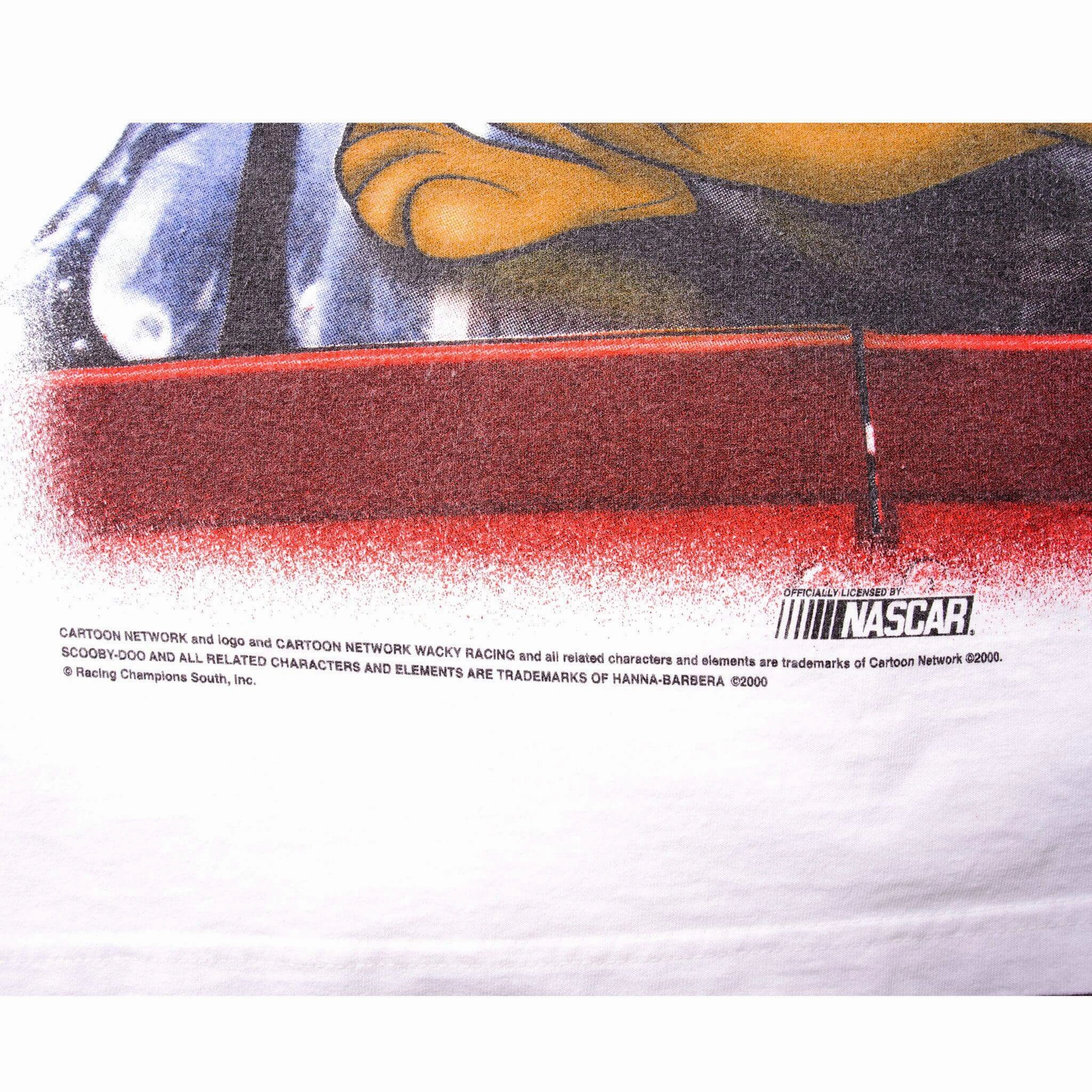 VINTAGE NASCAR ALL OVER PRINT SCOOBY DOO 2000 TEE SHIRT SIZE LARGE