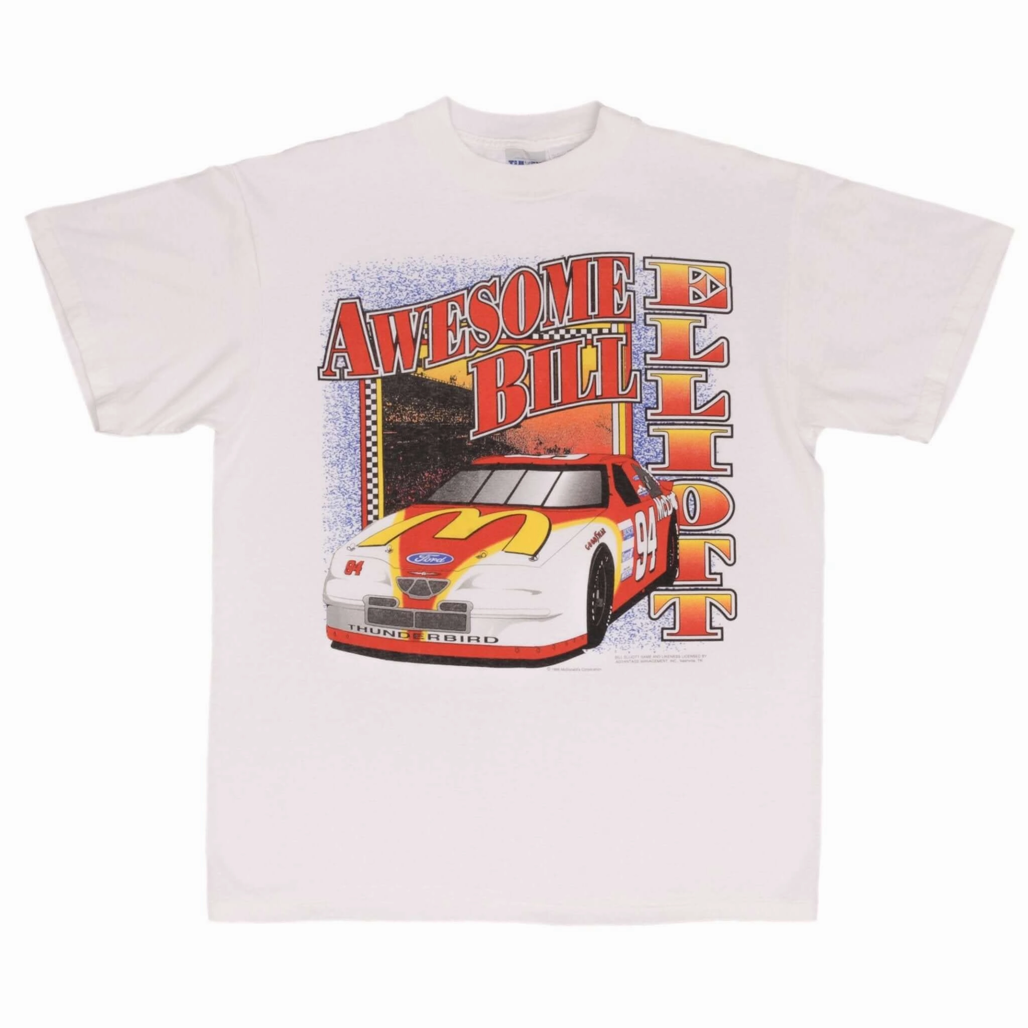 VINTAGE NASCAR BILL ELIOTT MCDONALD'S TEE SHIRT 1996 SIZE LARGE