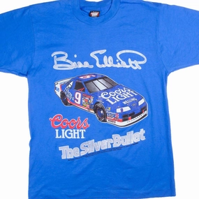 VINTAGE NASCAR BILL ELIOTT THE SILVER BULLET TEE SHIRT 1990S MEDIUM MADE USA