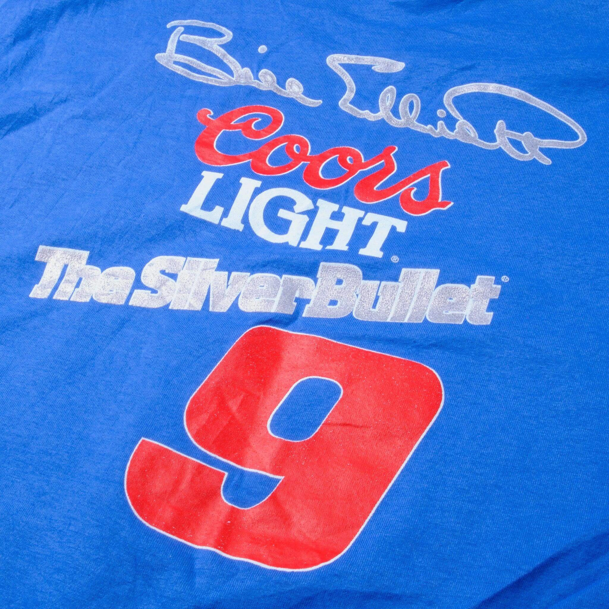 VINTAGE NASCAR BILL ELIOTT THE SILVER BULLET TEE SHIRT 1990S MEDIUM MADE USA