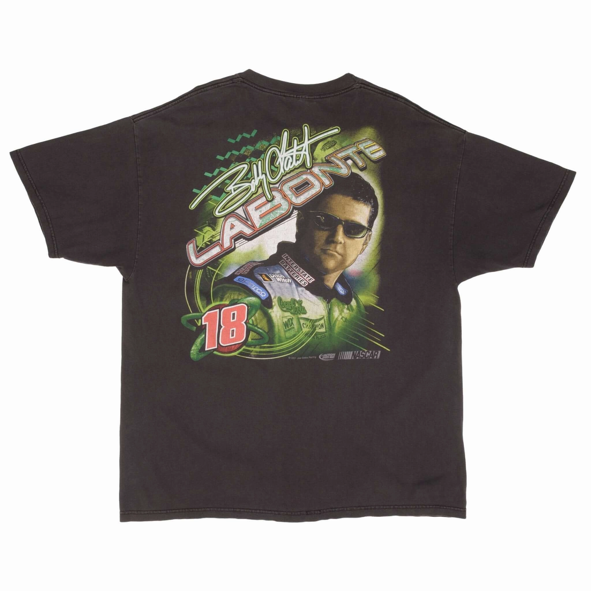 VINTAGE NASCAR BOBBY LABONTE 2001 TEE SHIRT SIZE LARGE