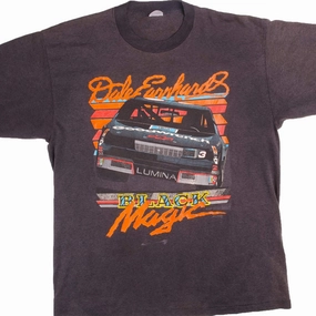 VINTAGE NASCAR DALE EARNHARDT BLACK MAGIK 1990 TEE SHIRT SIZE LARGE MADE IN USA