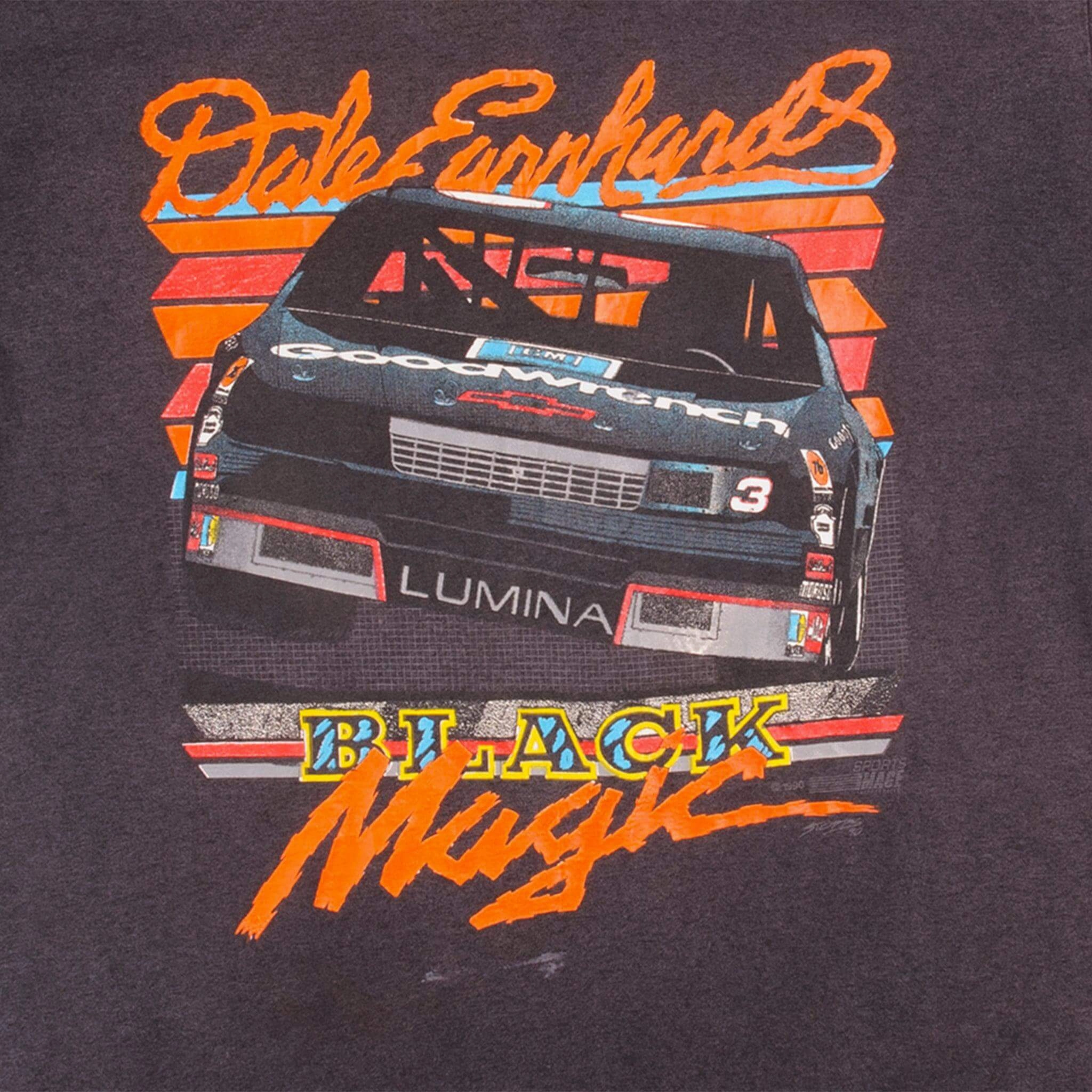 VINTAGE NASCAR DALE EARNHARDT BLACK MAGIK 1990 TEE SHIRT SIZE LARGE MADE IN USA