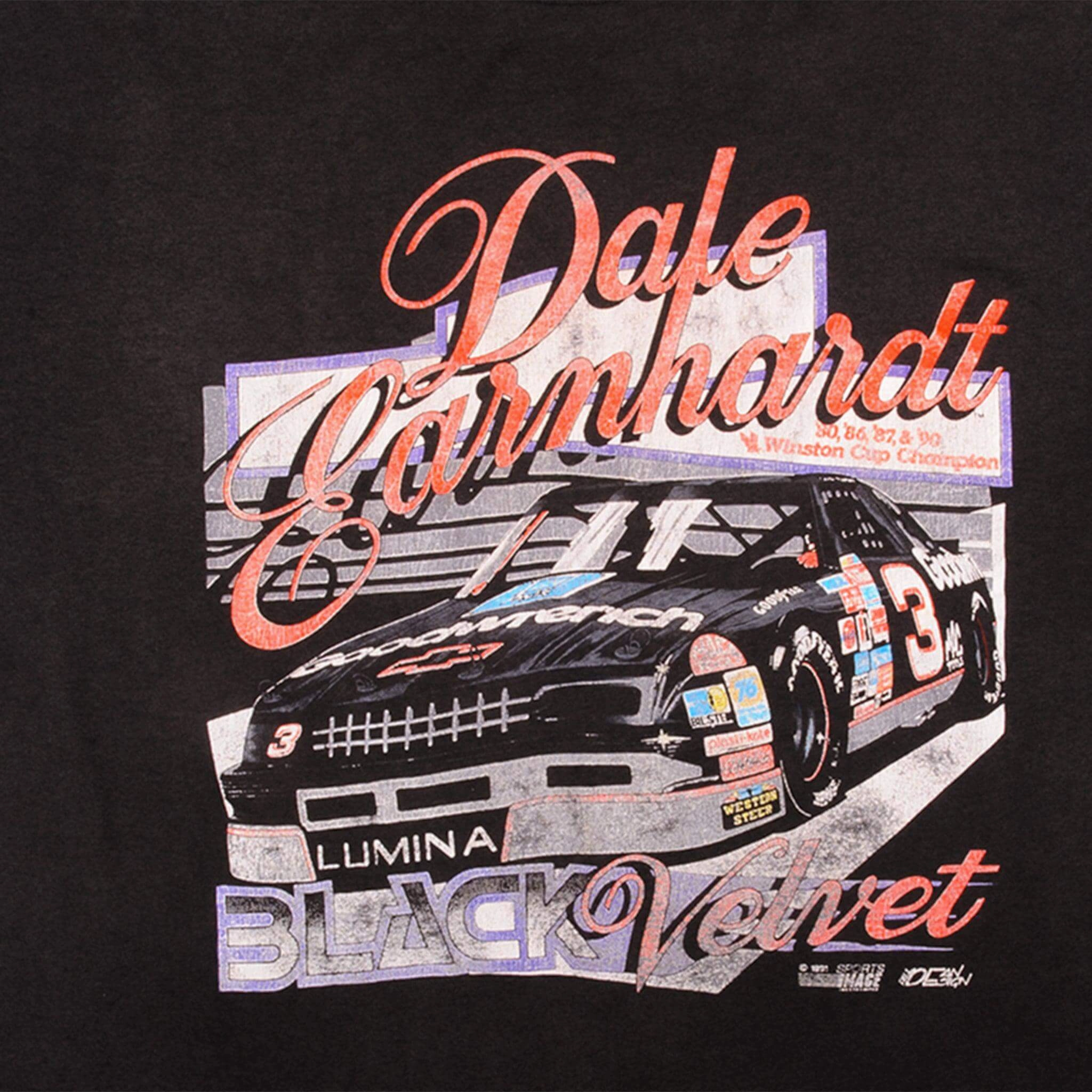 VINTAGE NASCAR DALE EARNHARDT BLACK VELVET 1992 TEE SHIRT SIZE XL MADE IN USA