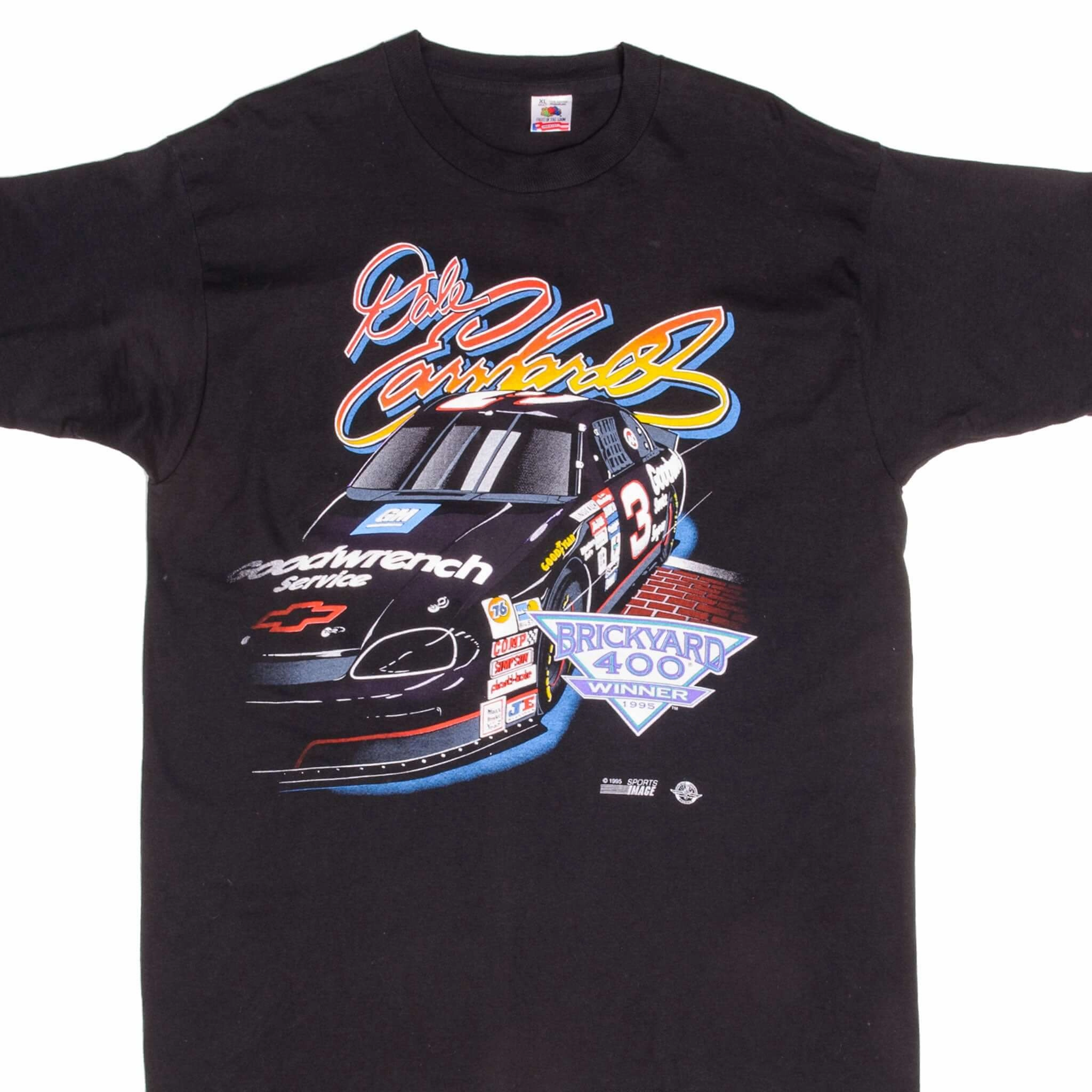 VINTAGE NASCAR DALE EARNHARDT BRICKYARD 400 TEE SHIRT 1995 SIZE XL MADE USA