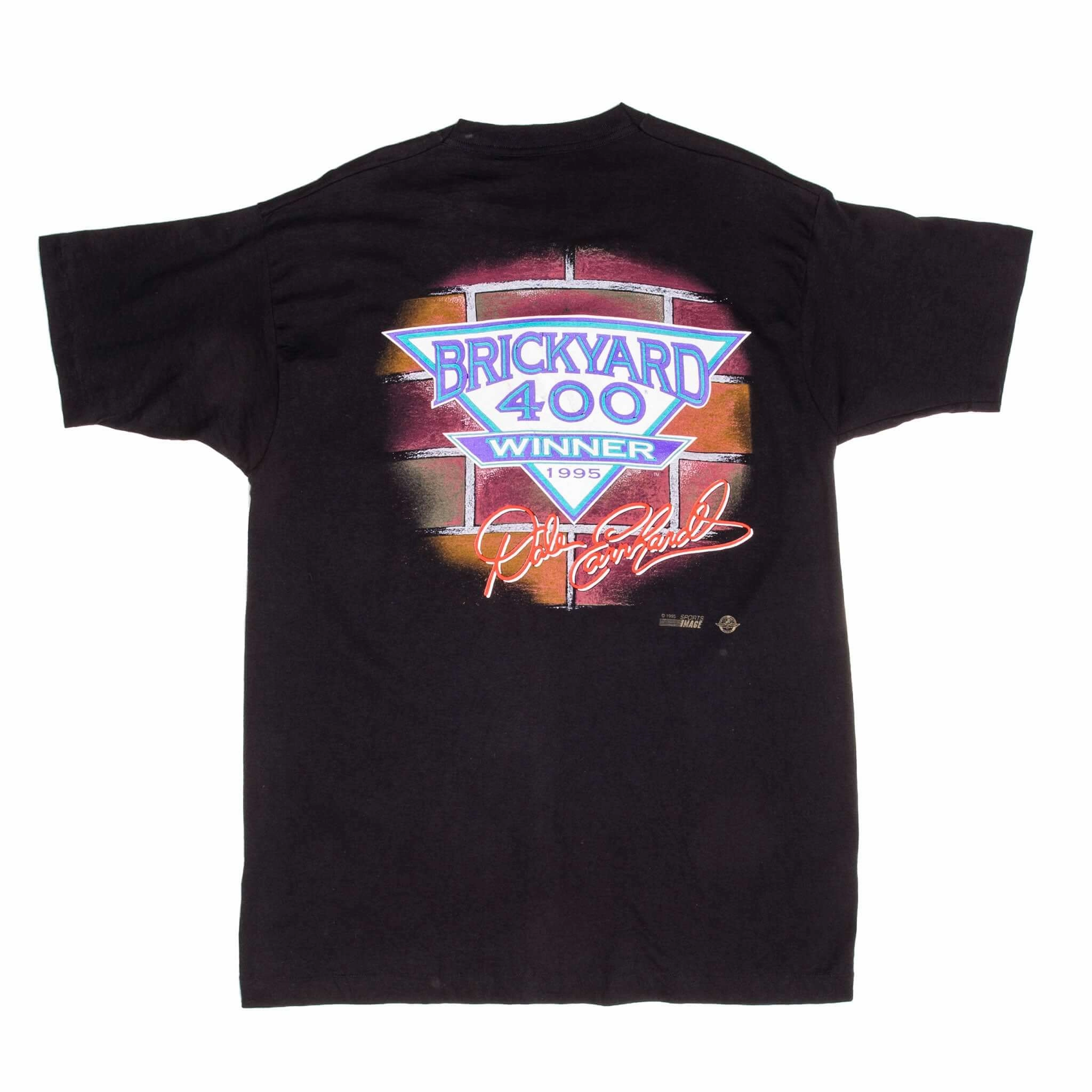 VINTAGE NASCAR DALE EARNHARDT BRICKYARD 400 TEE SHIRT 1995 SIZE XL MADE USA