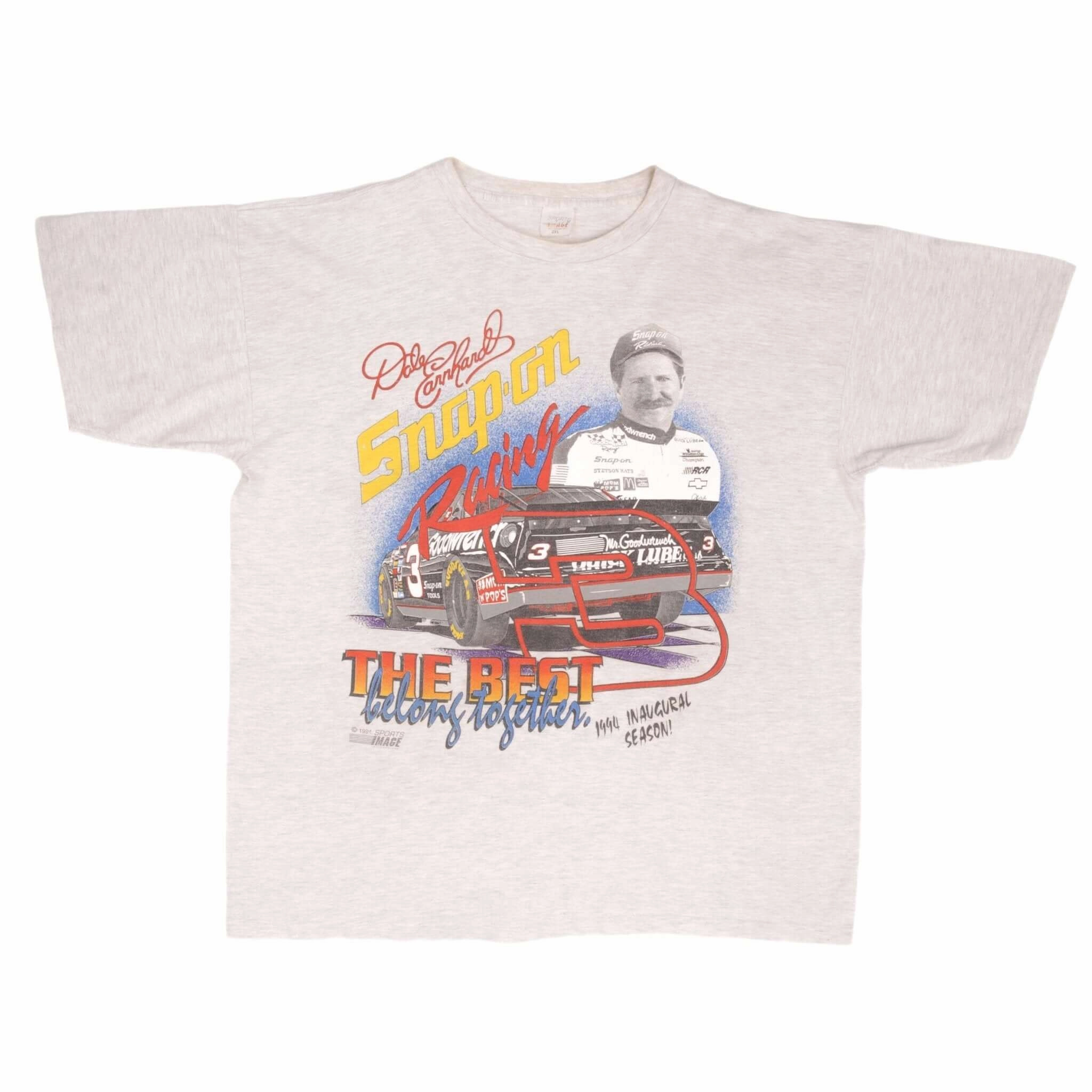 VINTAGE NASCAR DALE EARNHARDT INAUGURAL 1994 TEE SHIRT SIZE XL MADE IN USA
