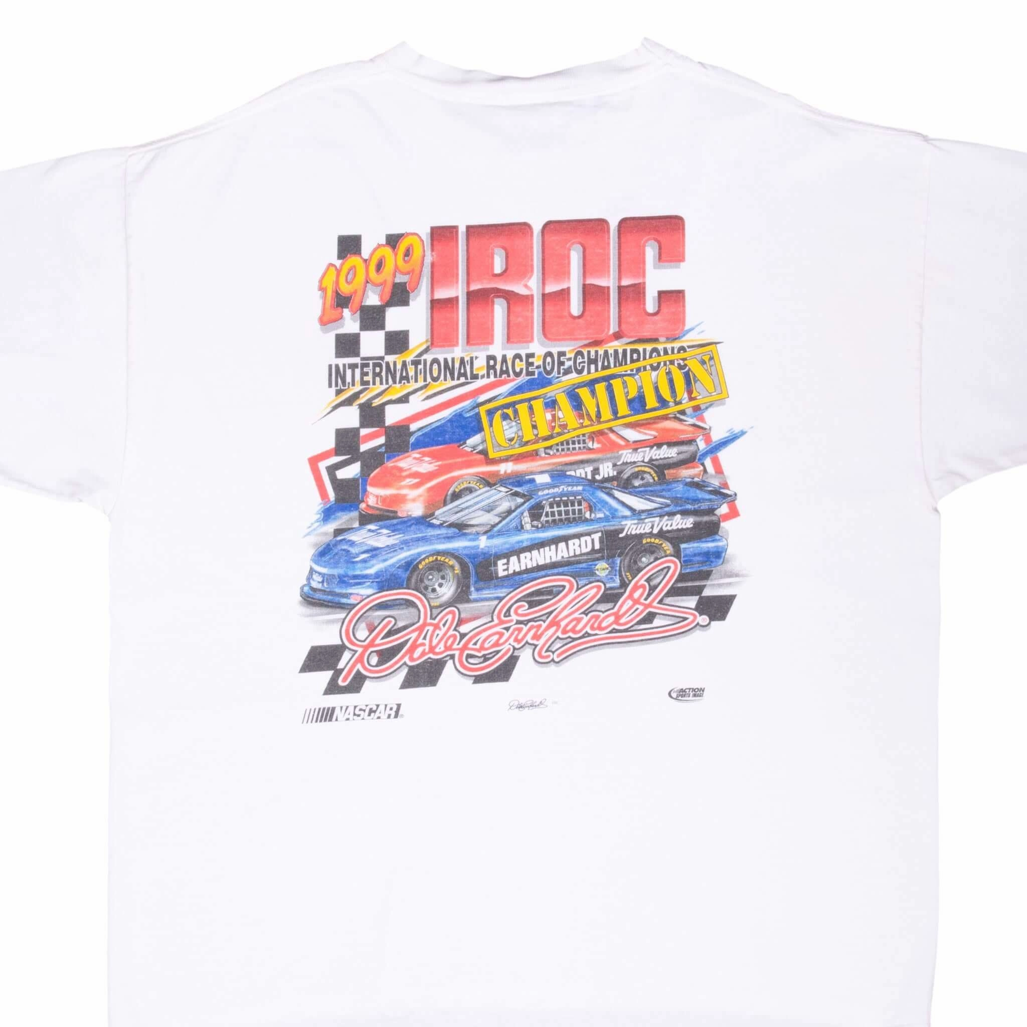 VINTAGE NASCAR DALE EARNHARDT IROC CHAMPION 1999 TEE SHIRT XL MADE IN USA