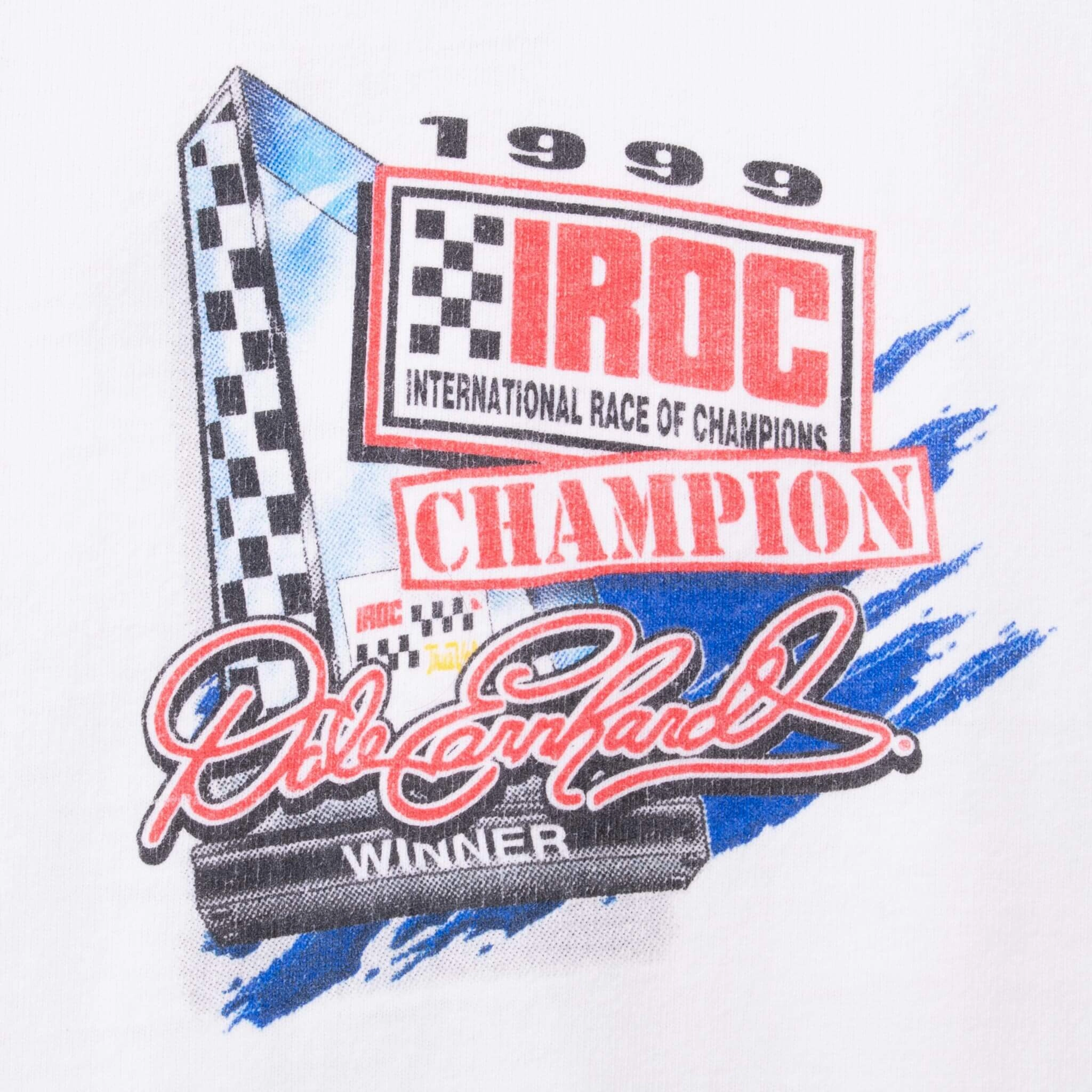 VINTAGE NASCAR DALE EARNHARDT IROC CHAMPION 1999 TEE SHIRT XL MADE IN USA