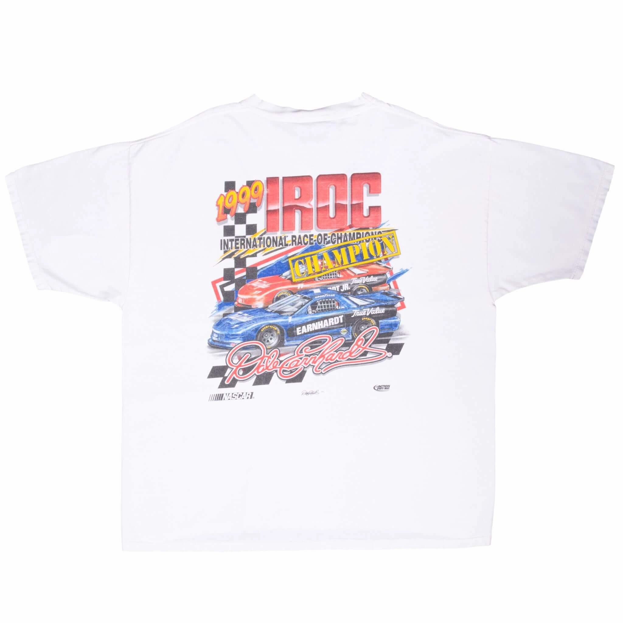 VINTAGE NASCAR DALE EARNHARDT IROC CHAMPION 1999 TEE SHIRT XL MADE IN USA