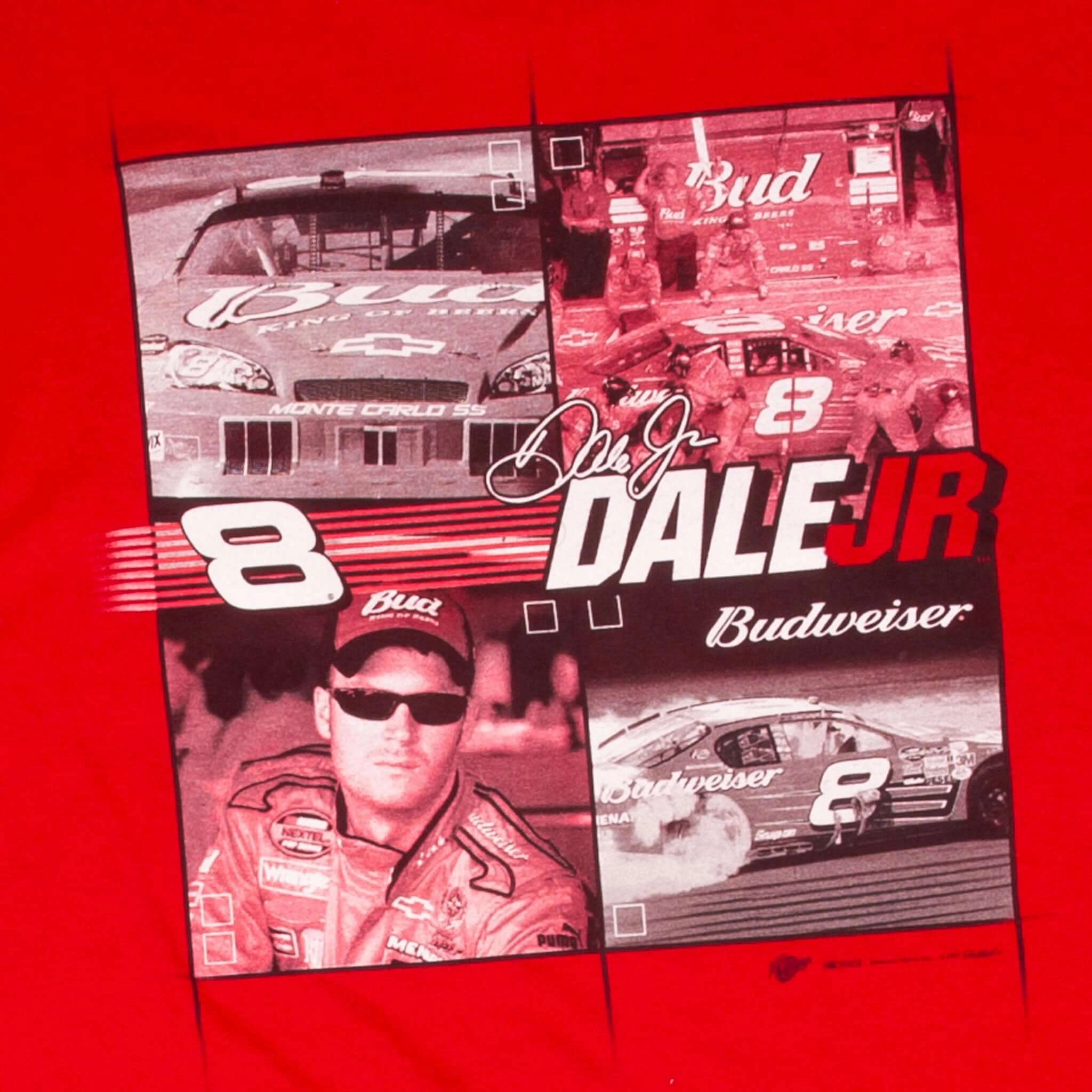 VINTAGE NASCAR DALE EARNHARDT JR BUDWEISER TEE SHIRT 2007 SIZE XL