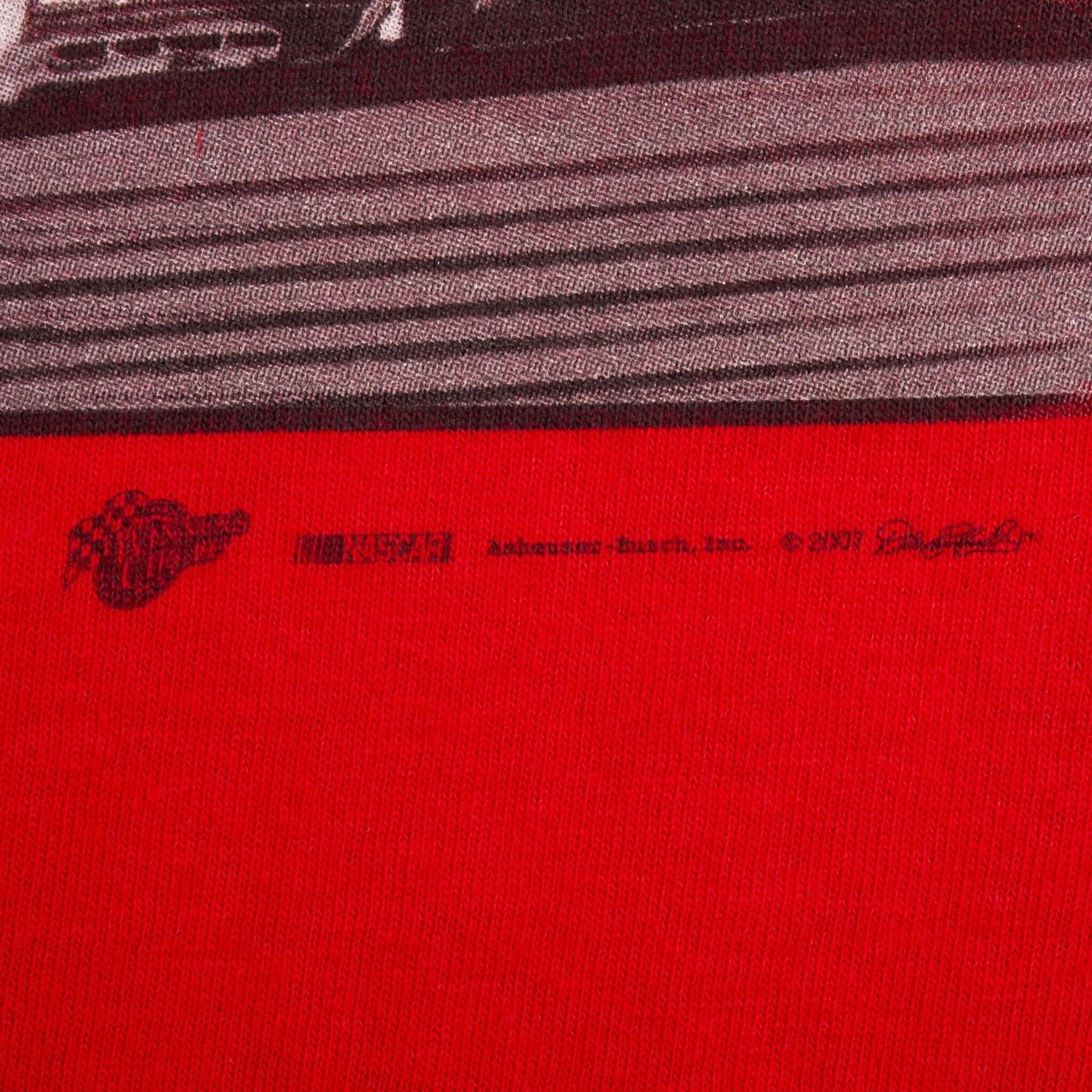 VINTAGE NASCAR DALE EARNHARDT JR BUDWEISER TEE SHIRT 2007 SIZE XL