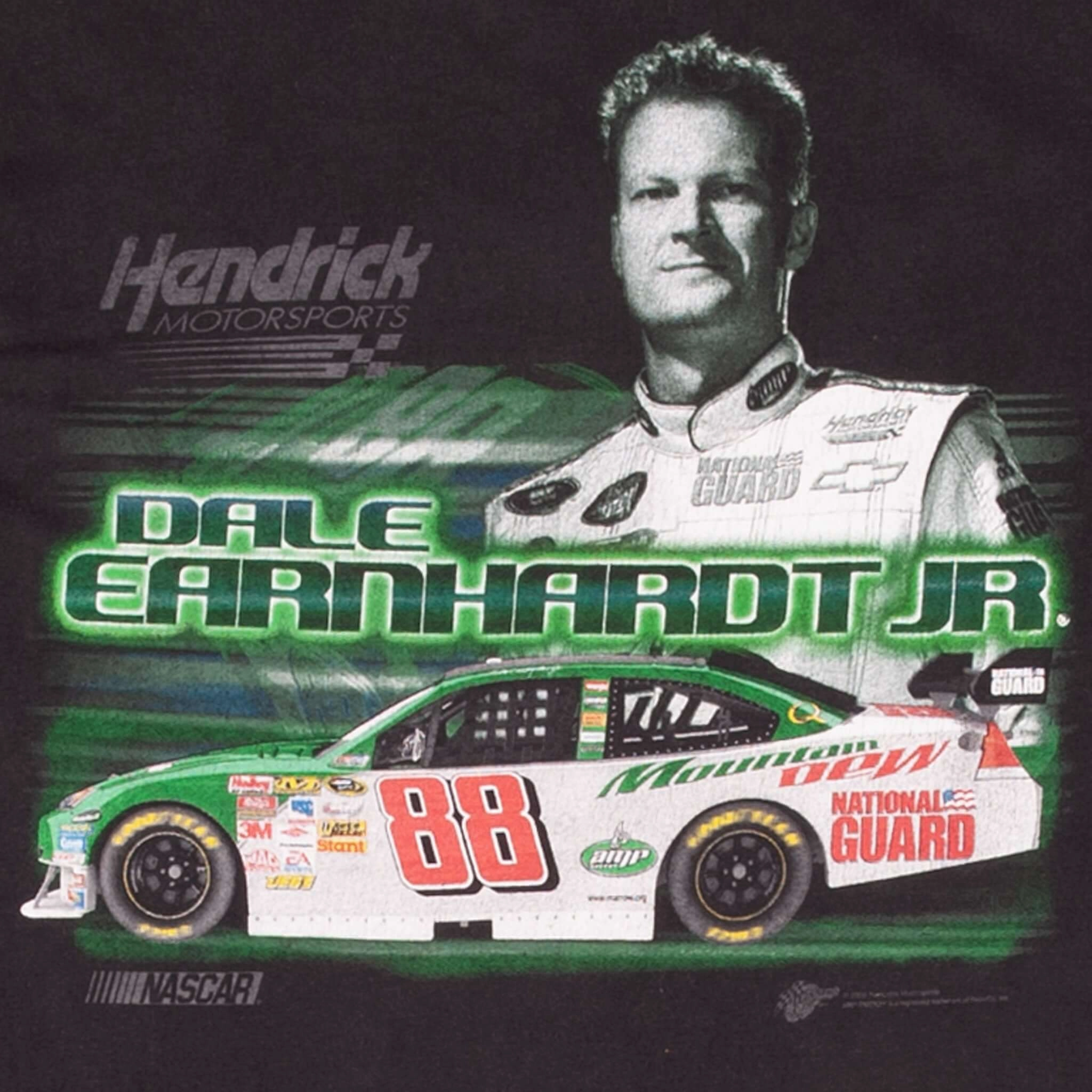 VINTAGE NASCAR DALE EARNHARDT JR MOUNTAIN DEW TEE SHIRT 2008 SIZE LARGE
